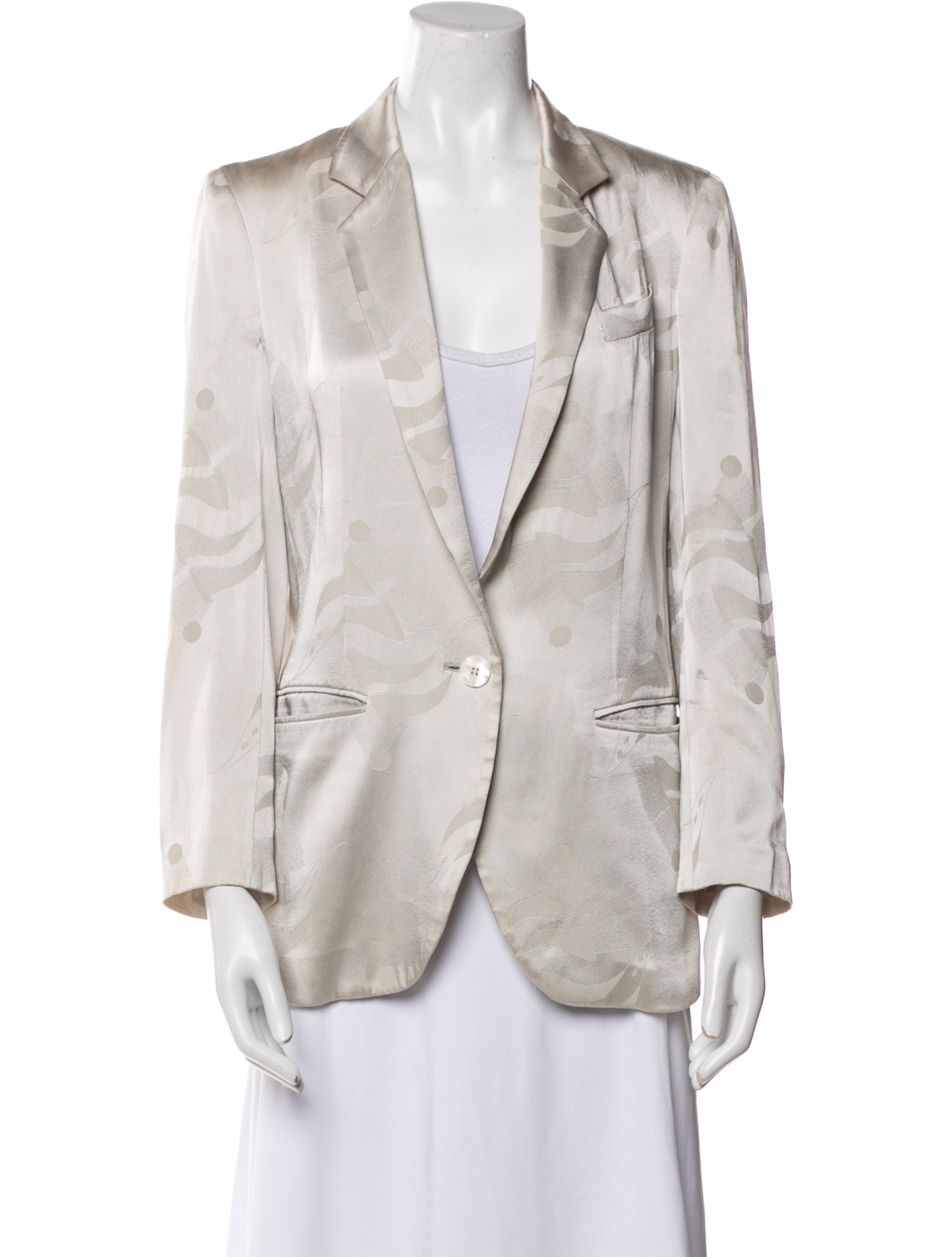 Emporio Armani Satin Printed Blazer