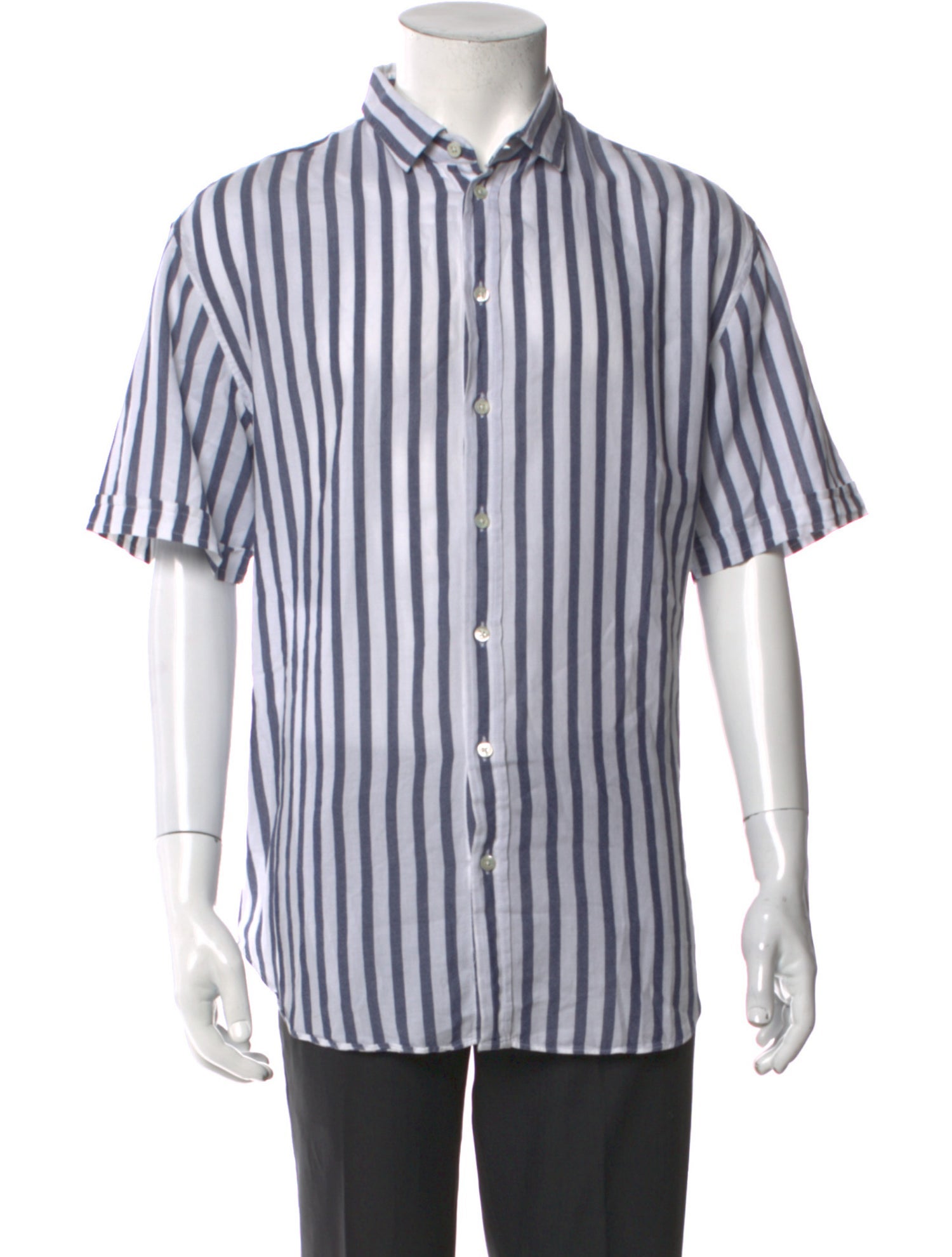 Emporio Armani Striped Short Sleeve Shirt