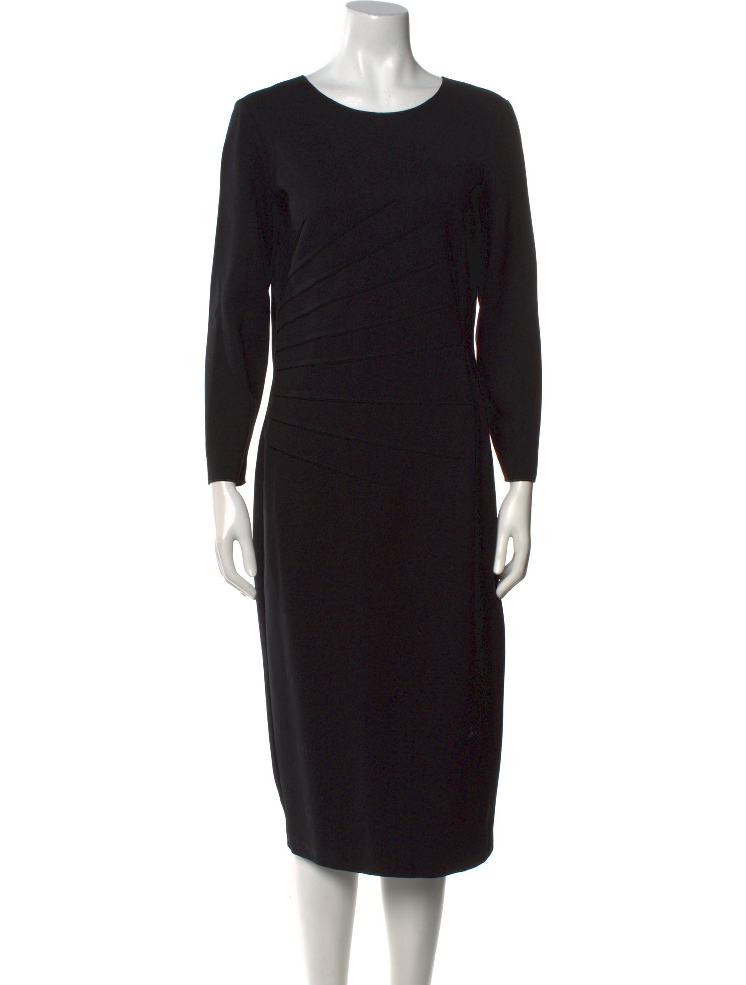 Emporio Armani Scoop Neck Midi Length Dress