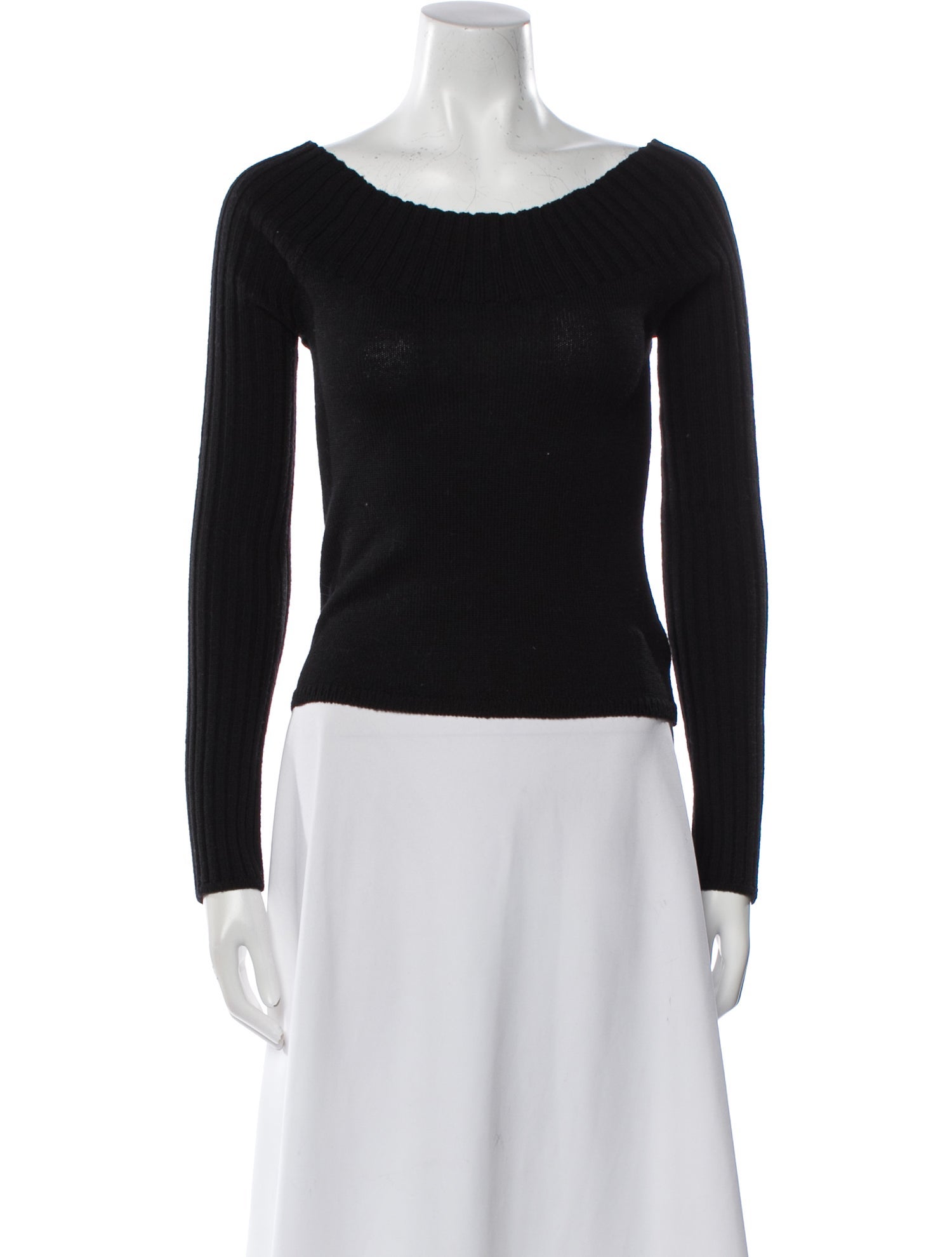 Emporio Armani Merino Wool Bateau Neckline Sweater