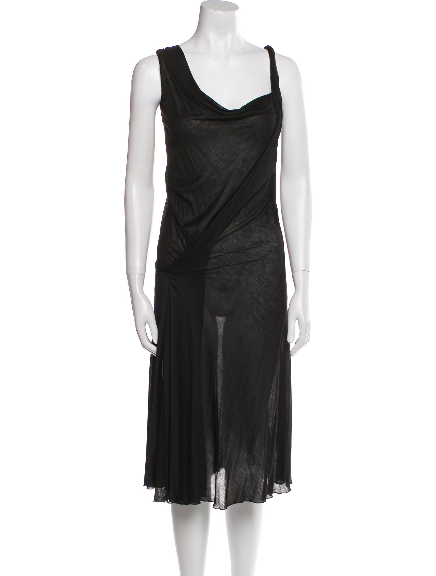Emporio Armani Cowl Neck Long Dress