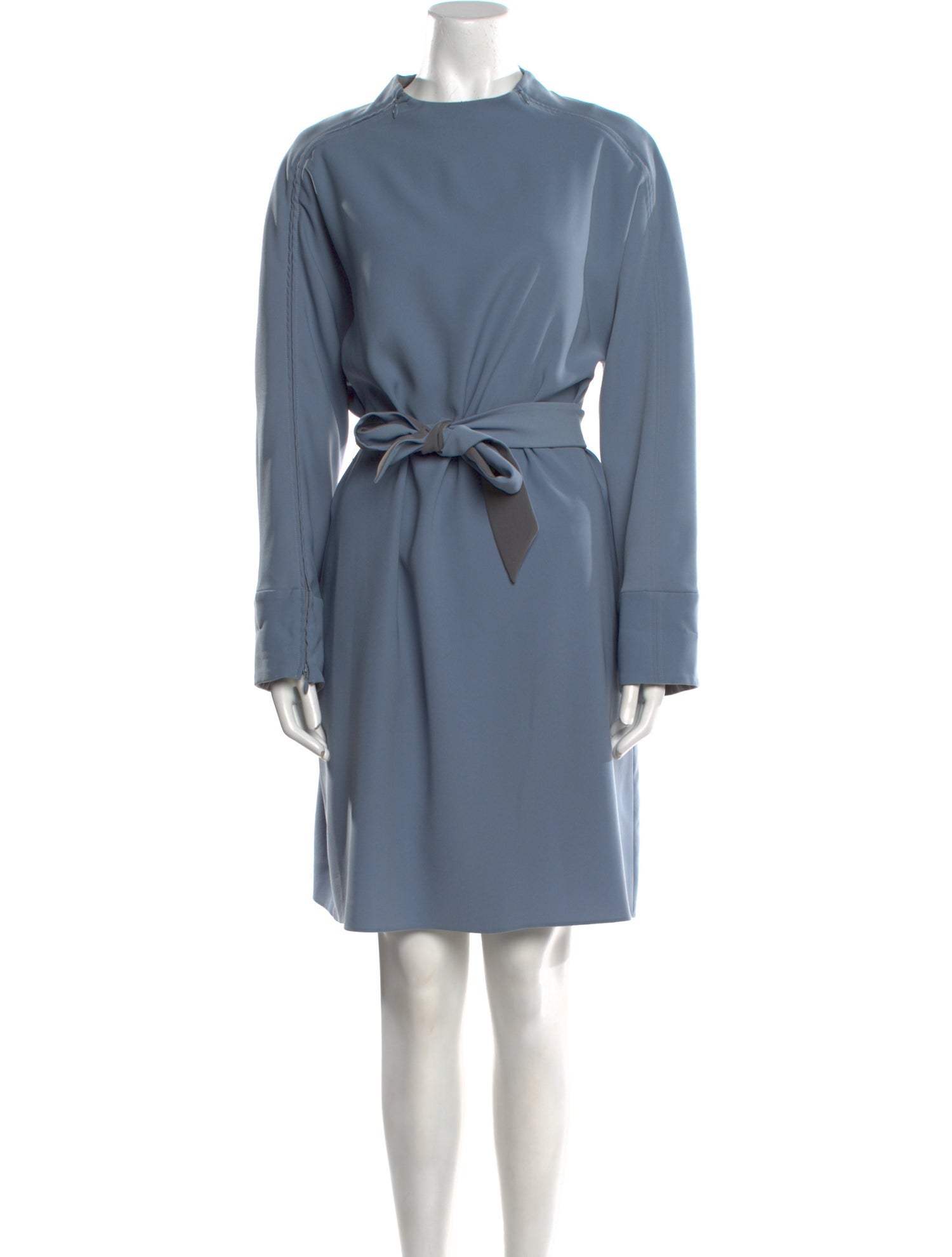 Emporio Armani Mock Neck Knee-Length Dress