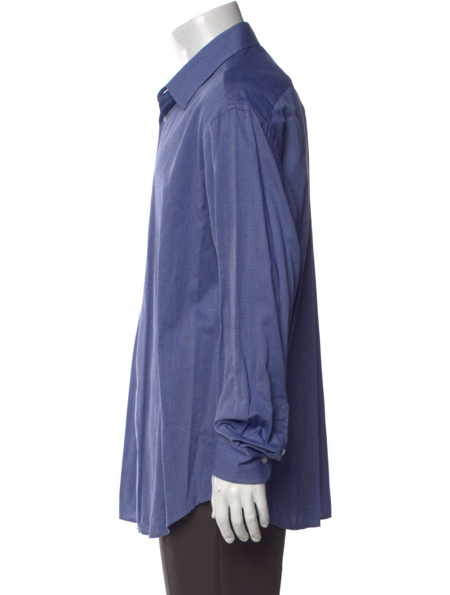 Emporio Armani Plaid Print Long Sleeve Dress Shirt