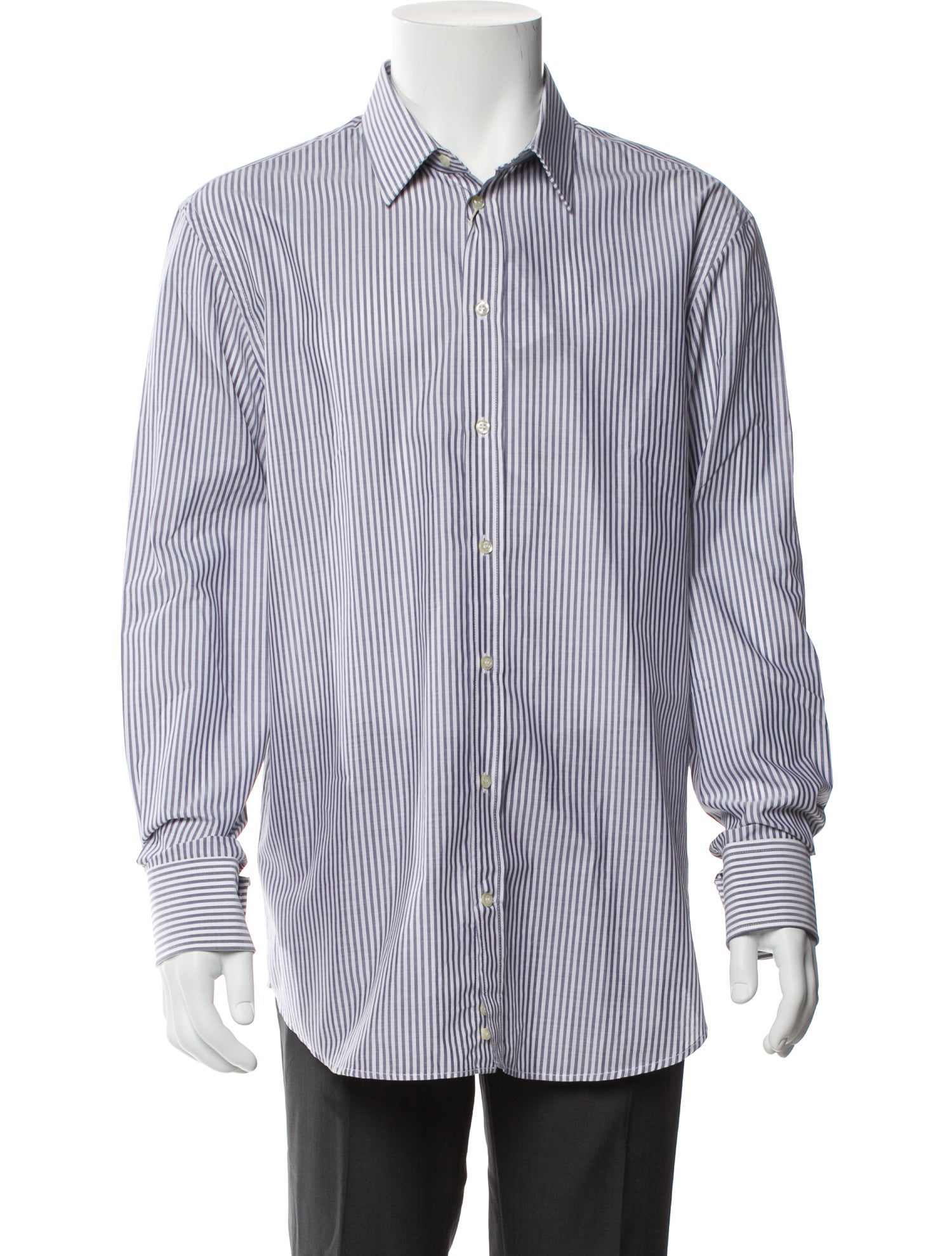Emporio Armani Striped Long Sleeve Dress Shirt w/ Tags