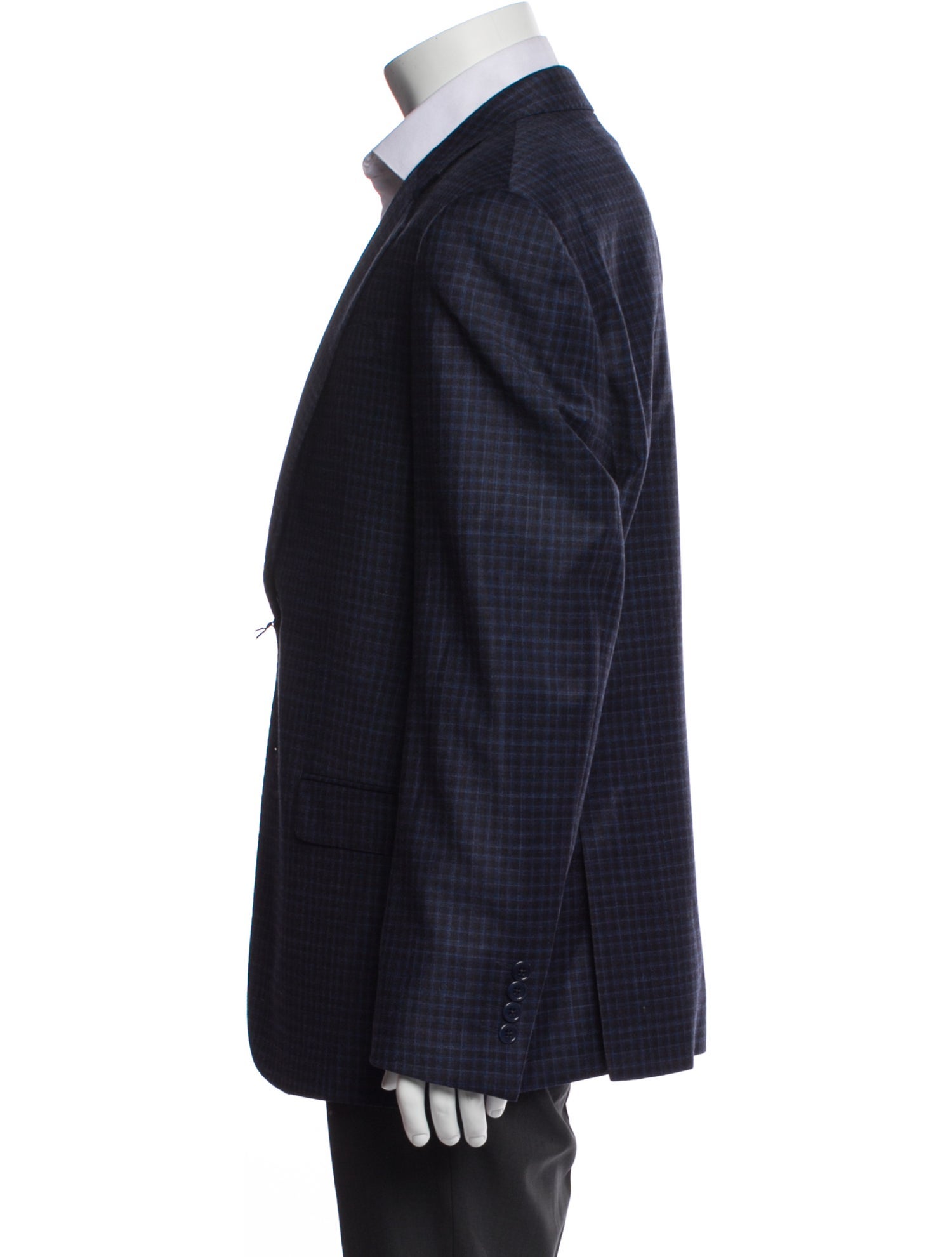 Emporio Armani Wool Plaid Print Blazer w/ Tags