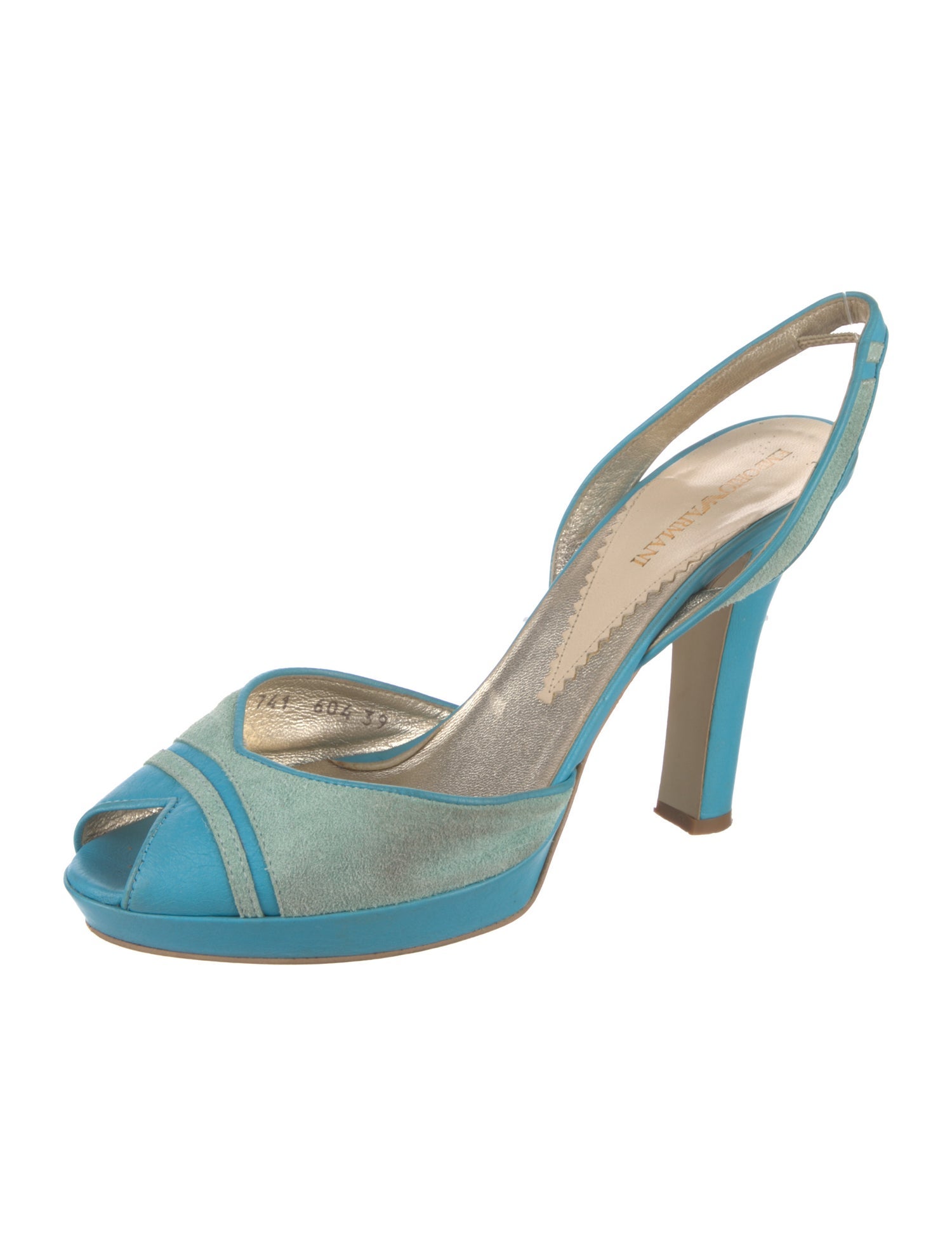 Emporio Armani Leather Slingback Pumps