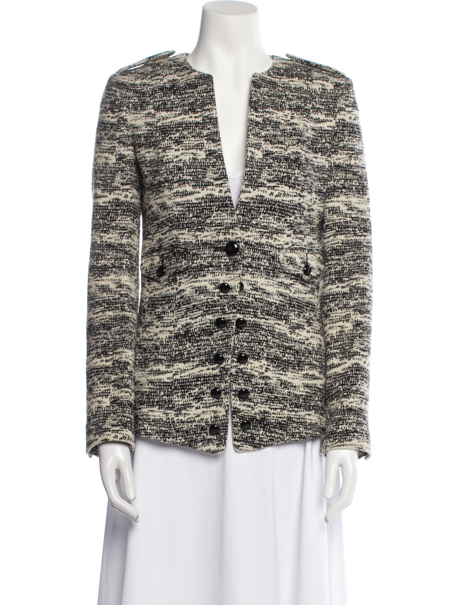 Emporio Armani Wool Tweed Pattern Jacket