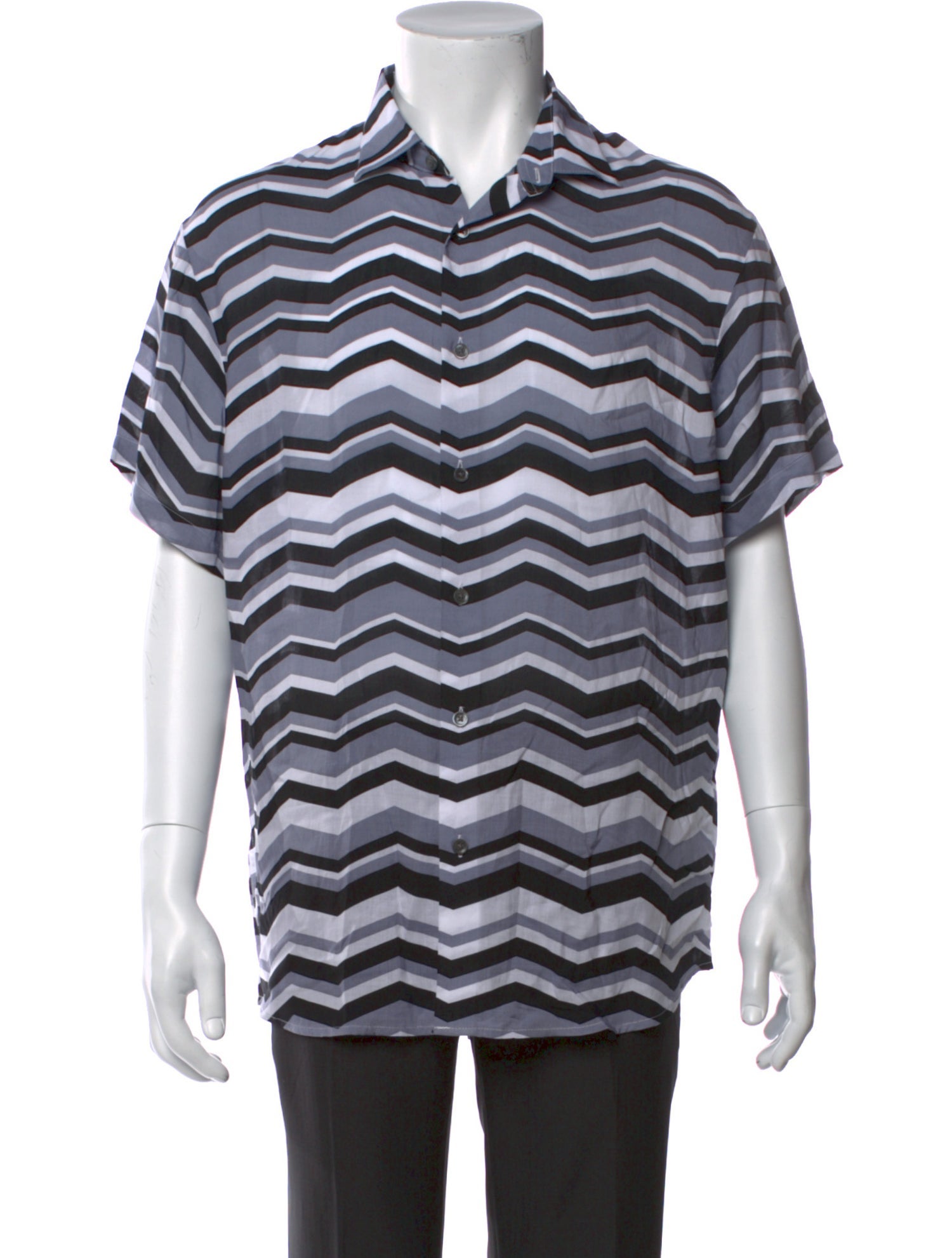 Emporio Armani Striped Short Sleeve Shirt w/ Tags