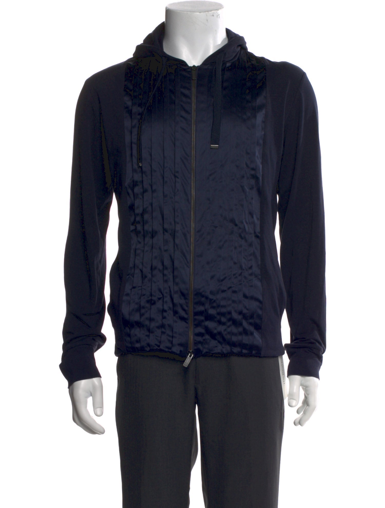 Emporio Armani Colorblock Pattern Crew Neck Cardigan