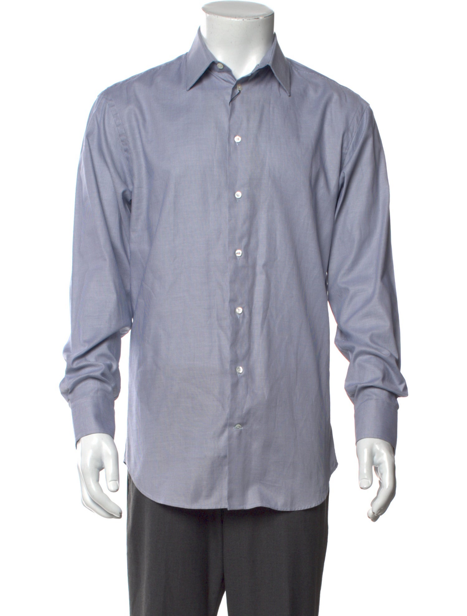 Emporio Armani Striped Long Sleeve Dress Shirt