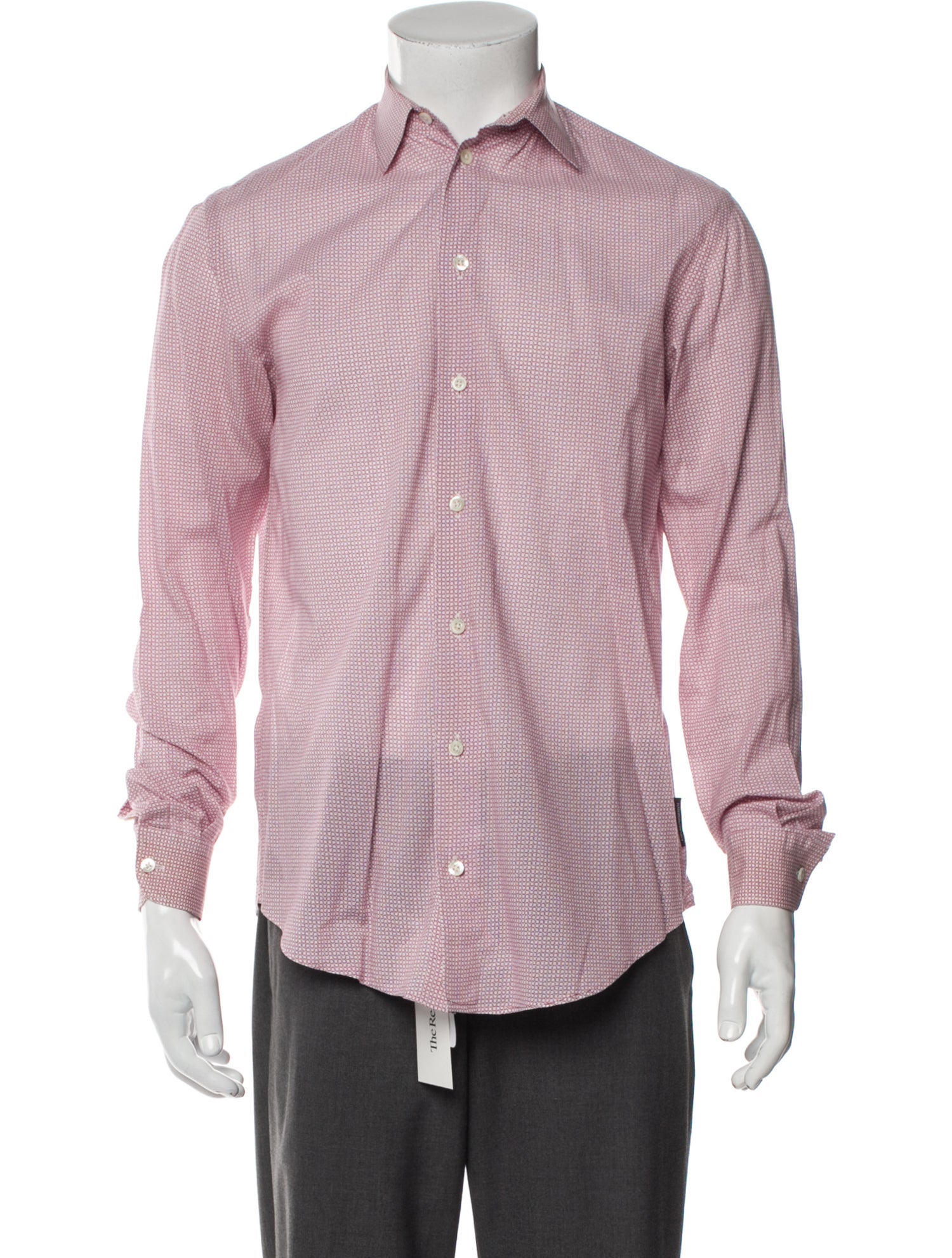 Emporio Armani Plaid Print Long Sleeve Shirt