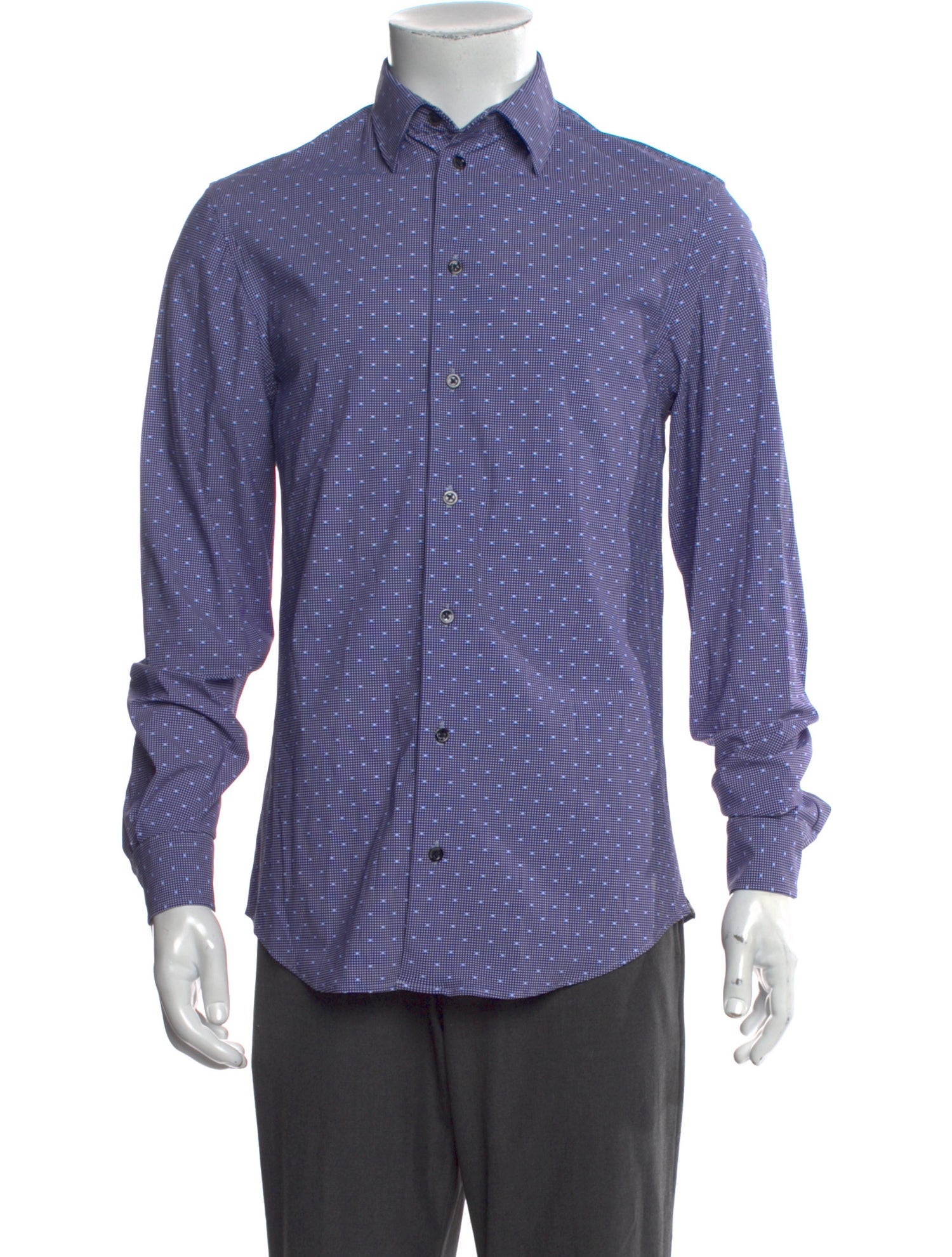 Emporio Armani Printed Long Sleeve Dress Shirt