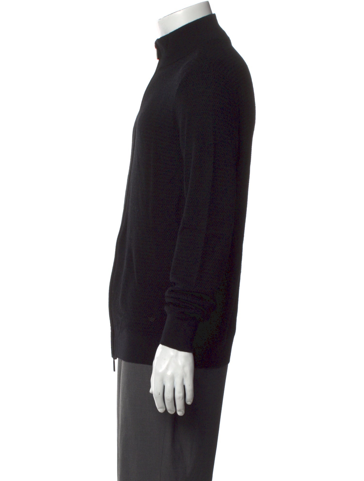 Emporio Armani Virgin Wool Mock Neck Cardigan w/ Tags