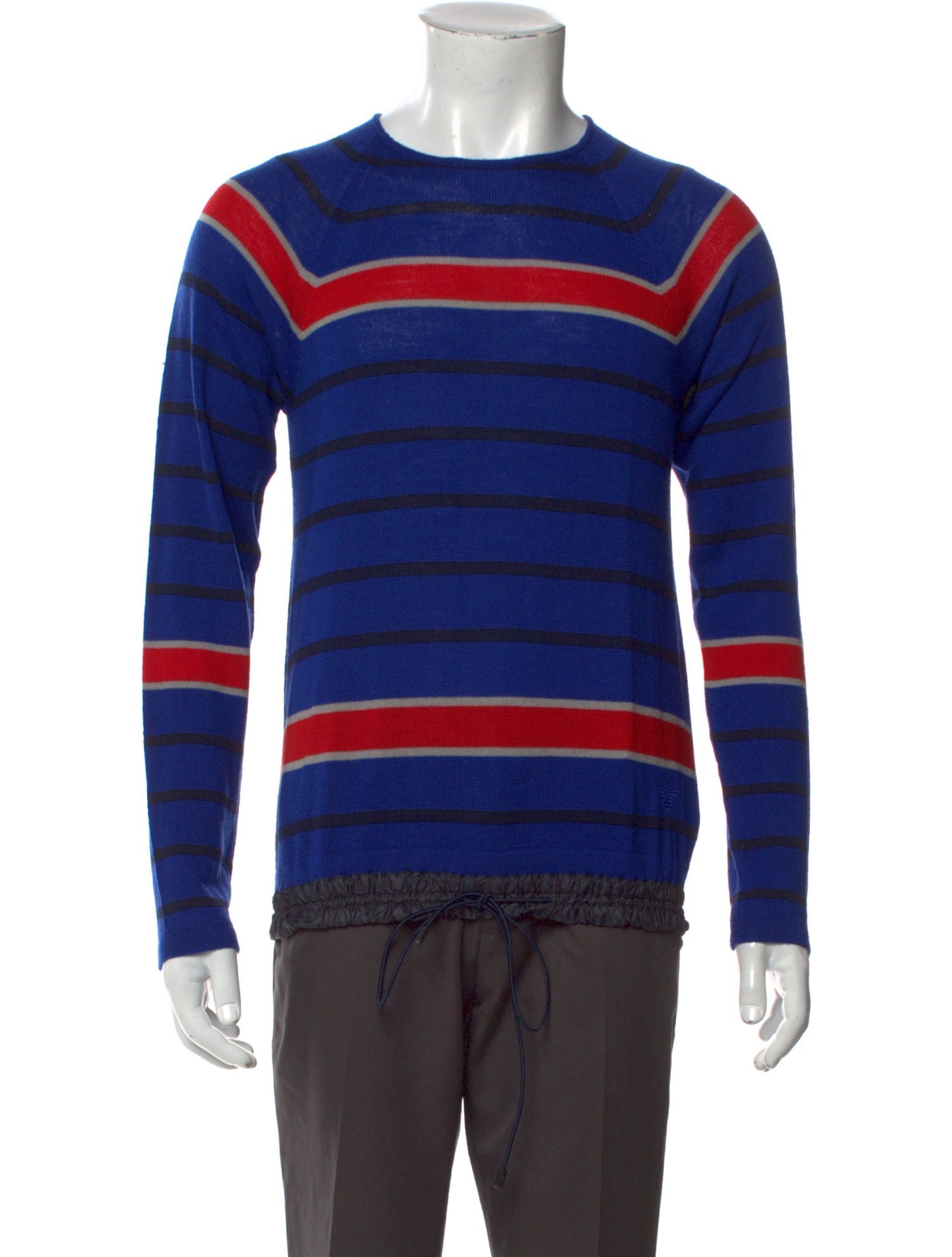 Emporio Armani Virgin Wool Striped Pullover