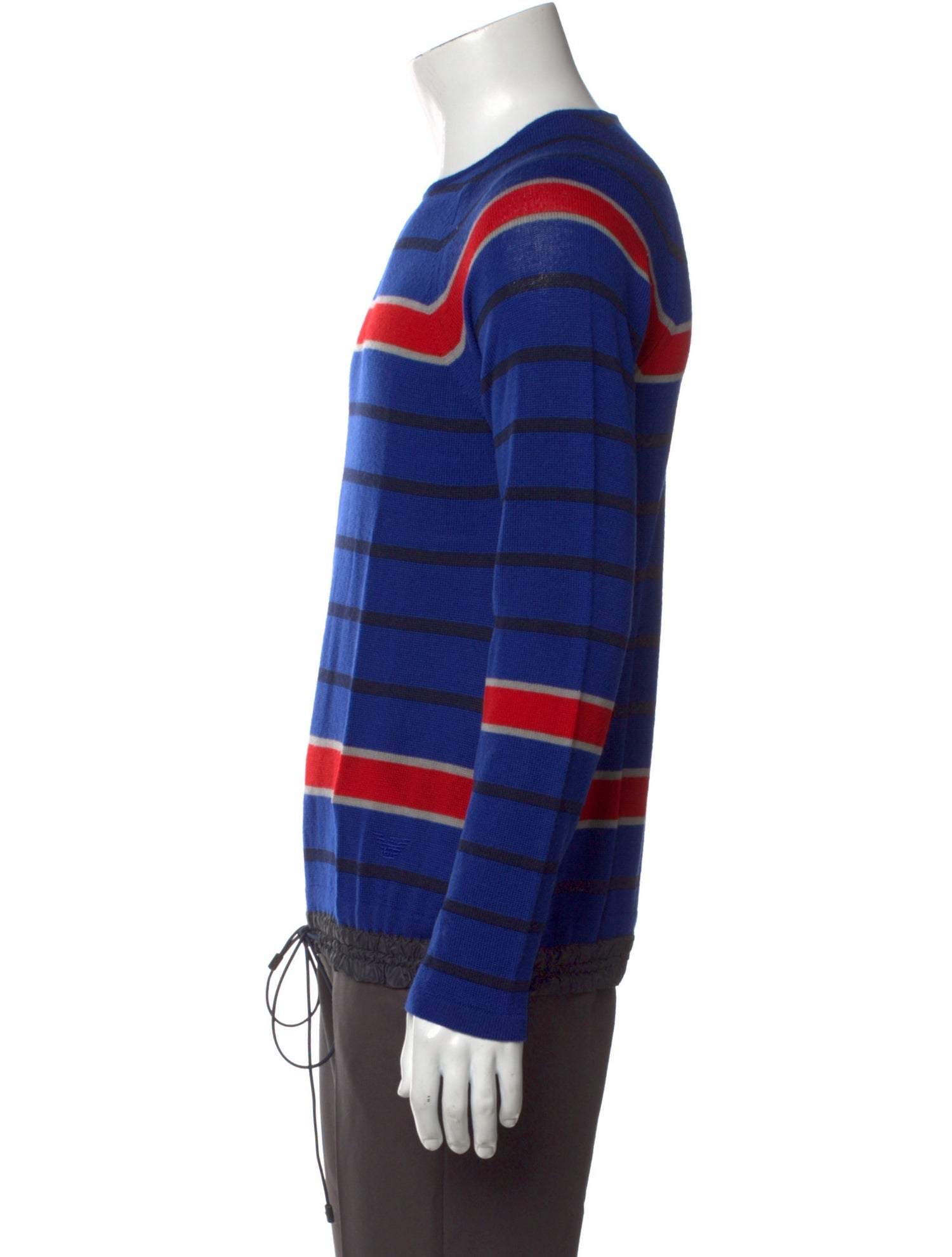 Emporio Armani Virgin Wool Striped Pullover