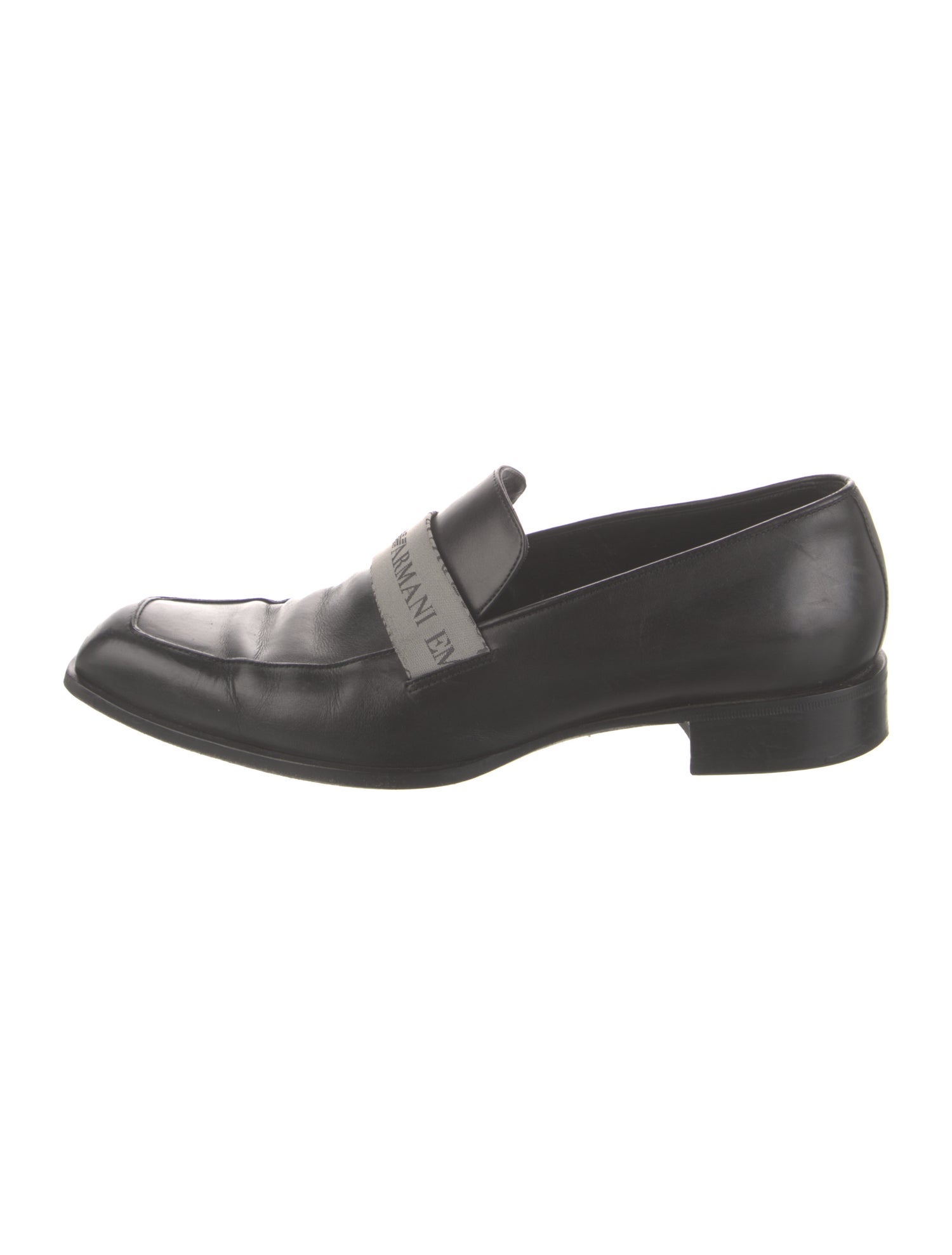 Emporio Armani Leather Printed Dress Loafers