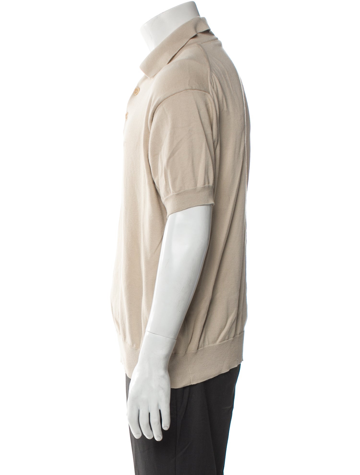 Emporio Armani Mock Neck Short Sleeve Polo Sweater