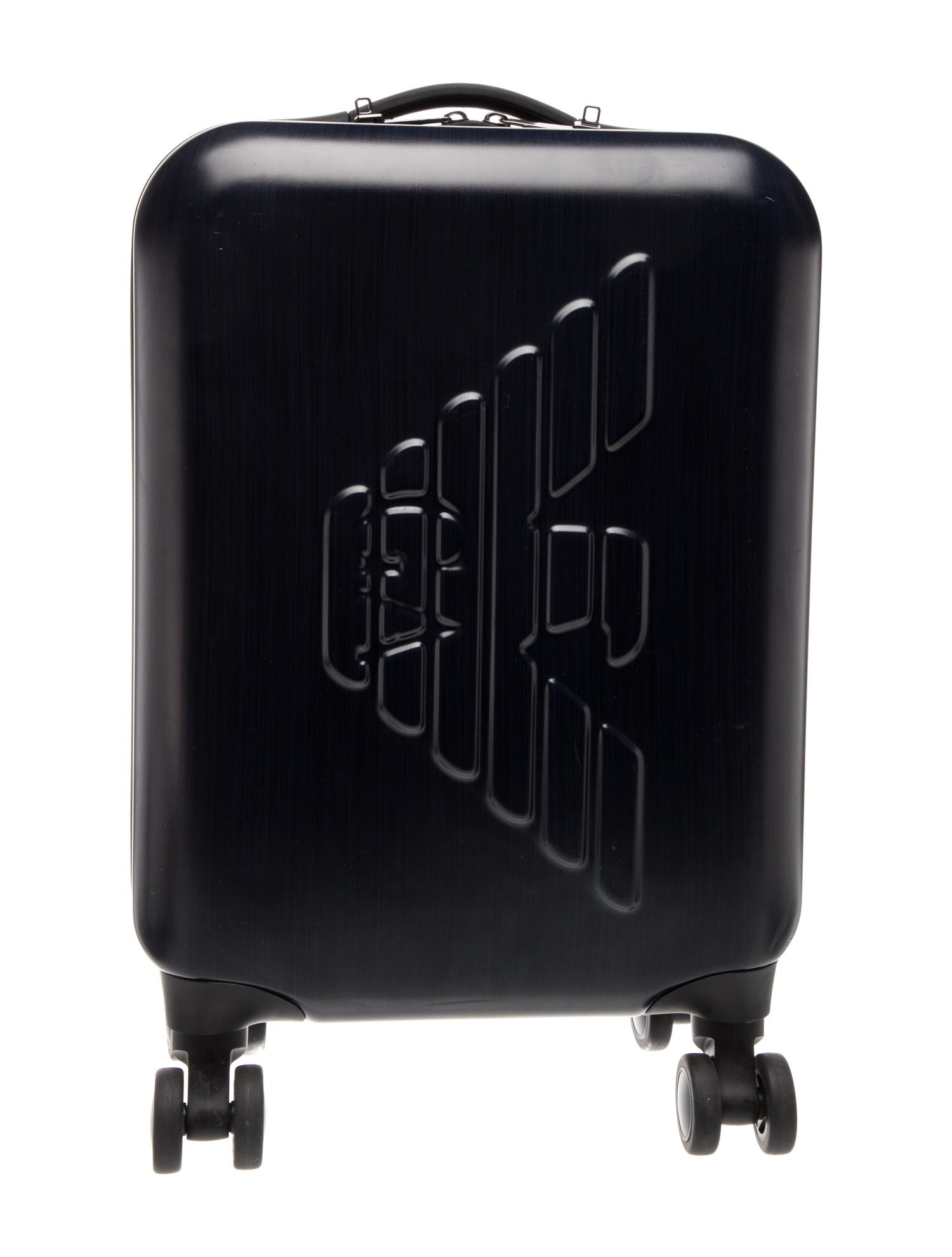 Emporio Armani Men's blue rolling suitcase