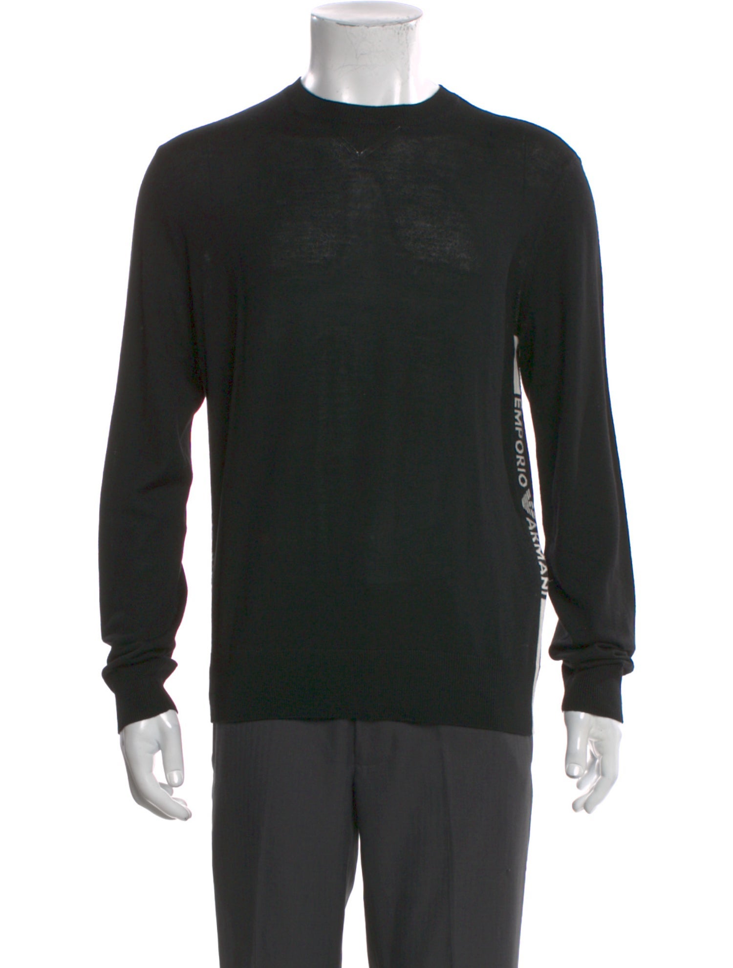 Emporio Armani Virgin Wool Crew Neck Pullover w/ Tags