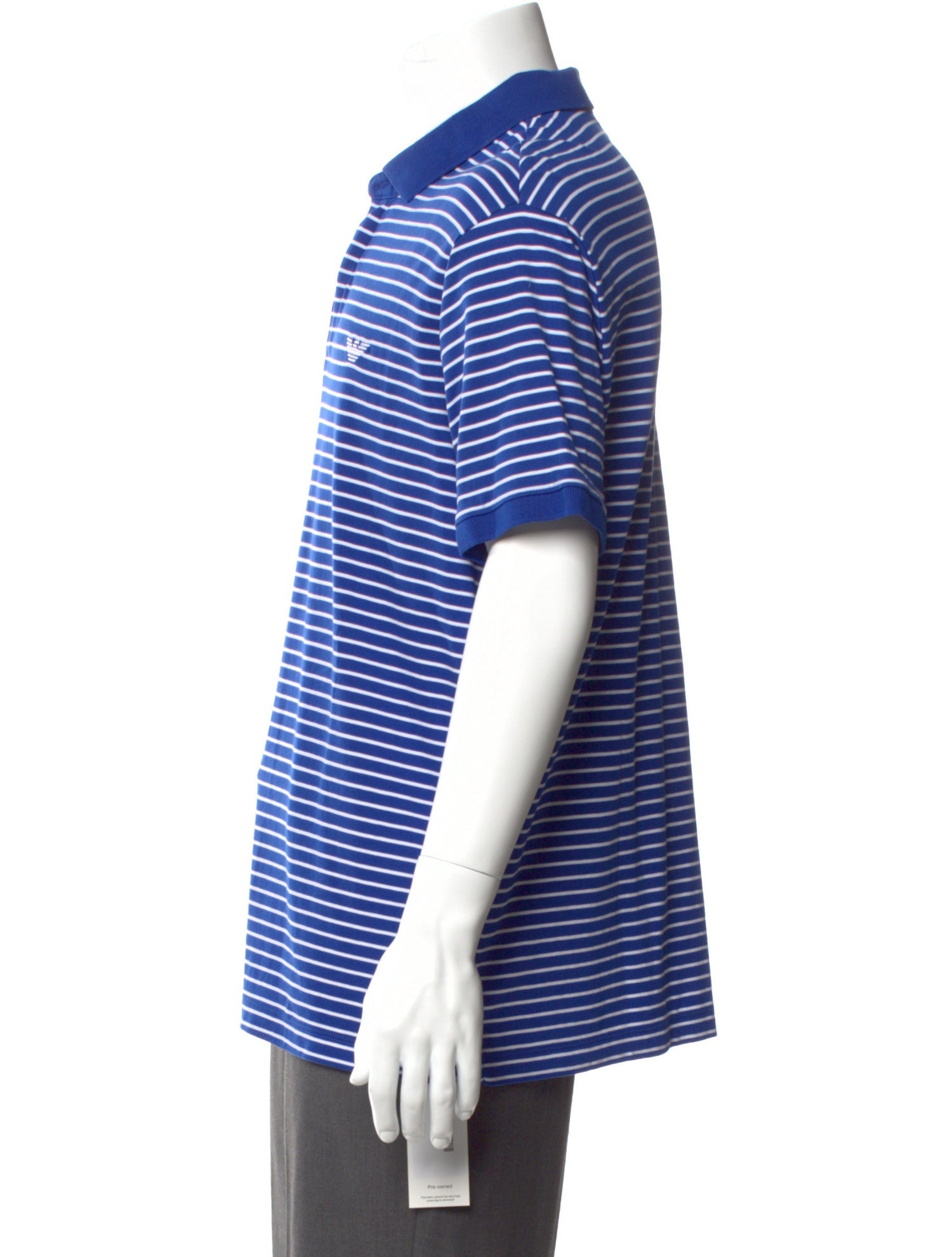 Emporio Armani Striped Crew Neck Polo Shirt