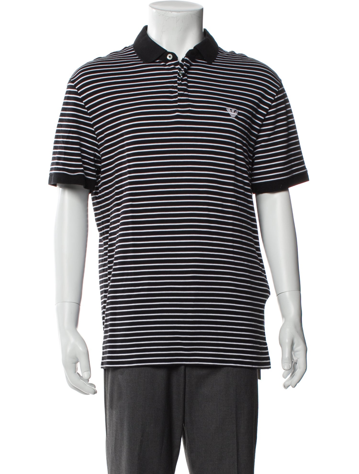 Emporio Armani Striped Collar Polo Shirt