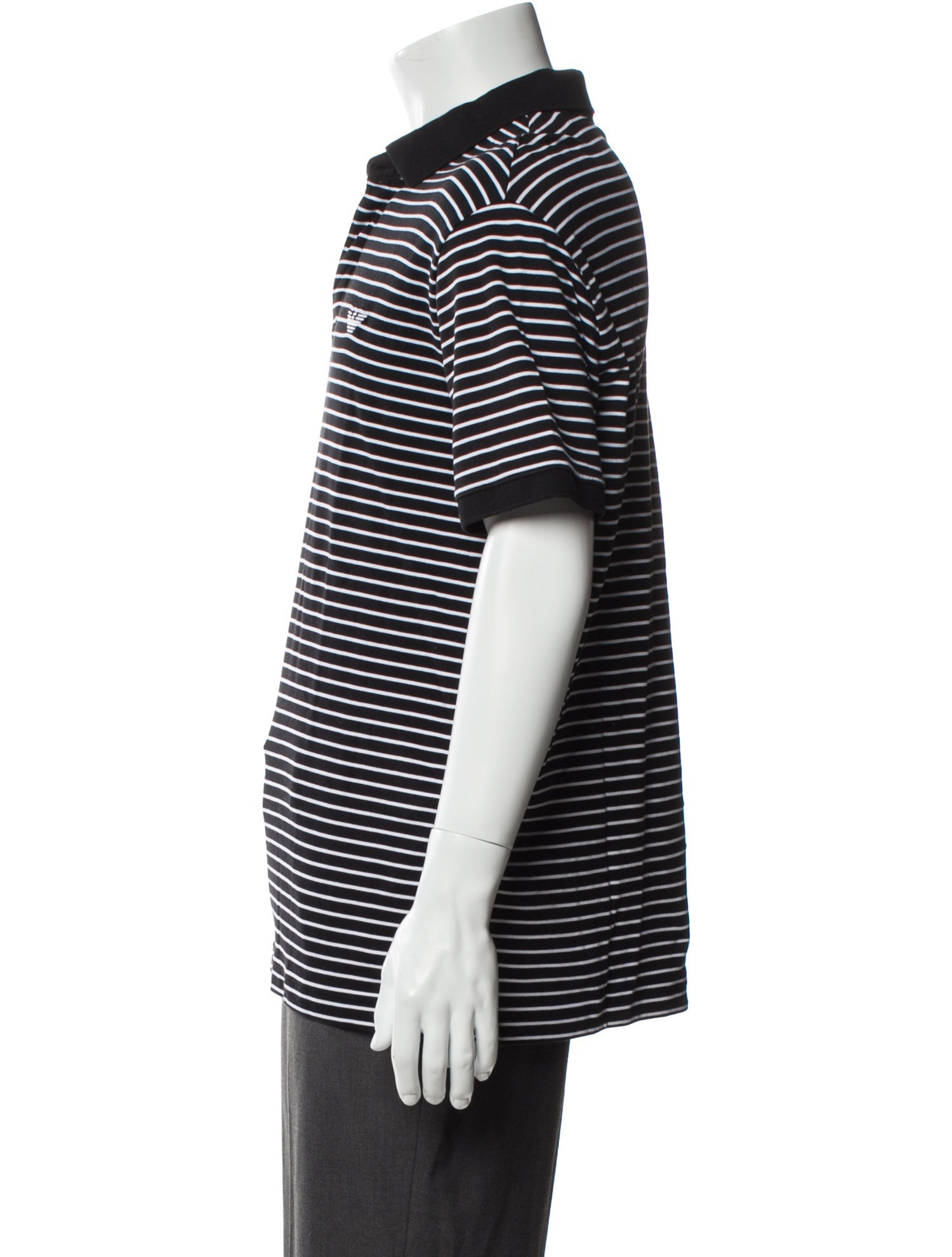 Emporio Armani Striped Collar Polo Shirt