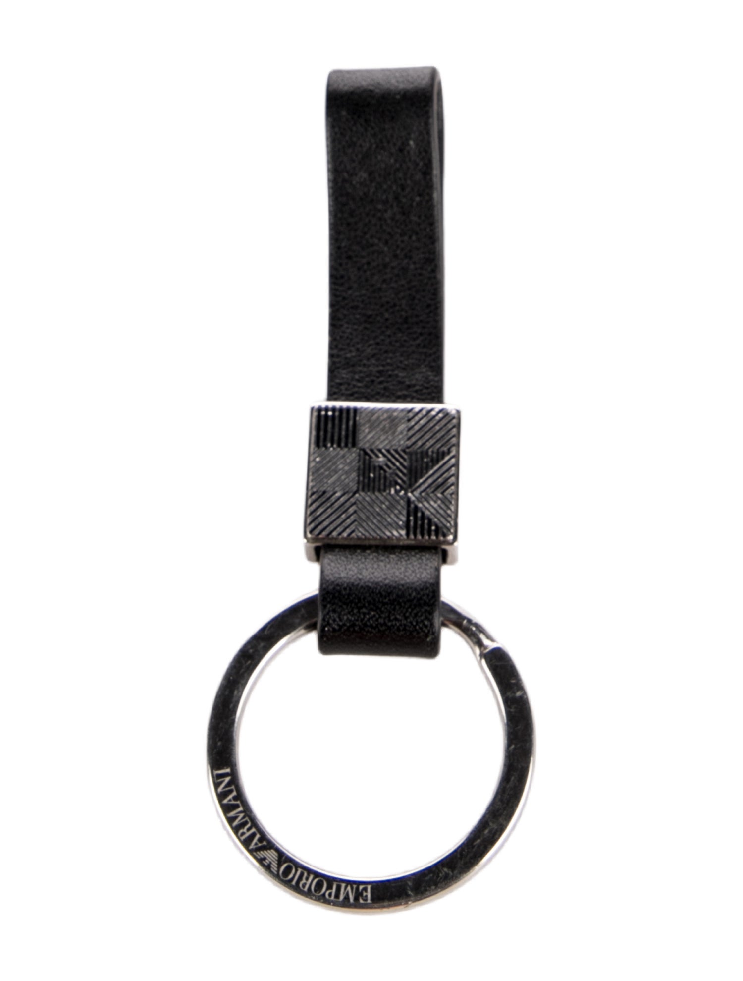 Emporio Armani Leather Keychain