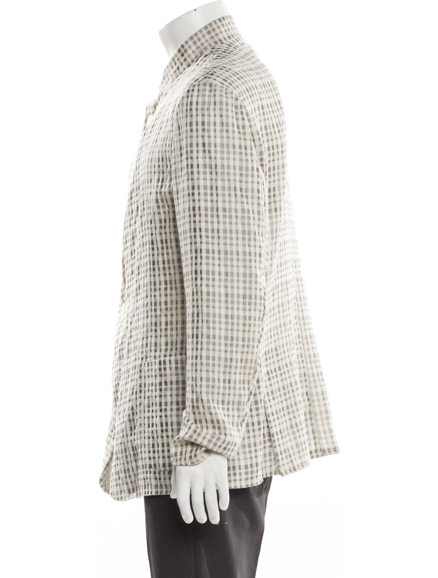 Emporio Armani Wool Plaid Print Shirt