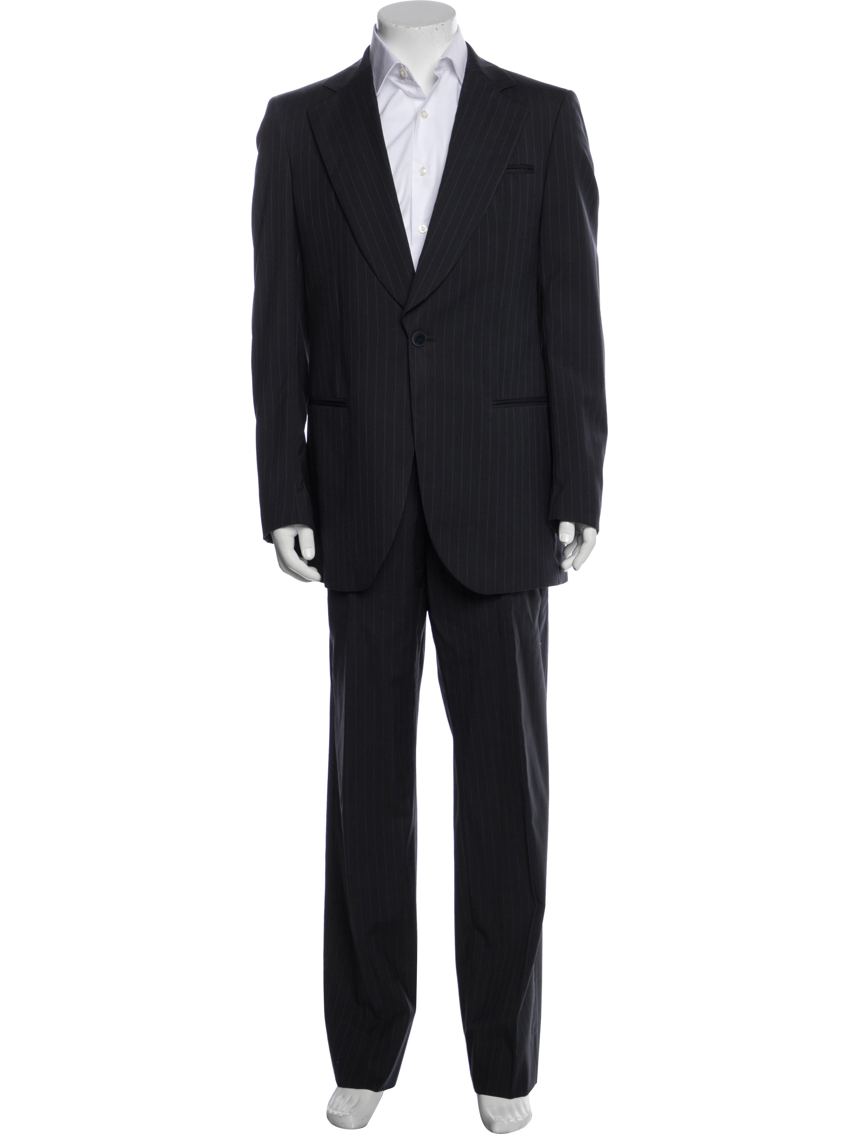 Emporio Armani Virgin Wool Striped Two-Piece Suit