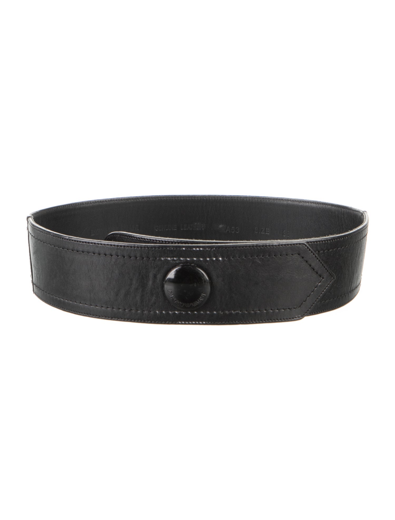Emporio Armani Wide Leather Waist Belt