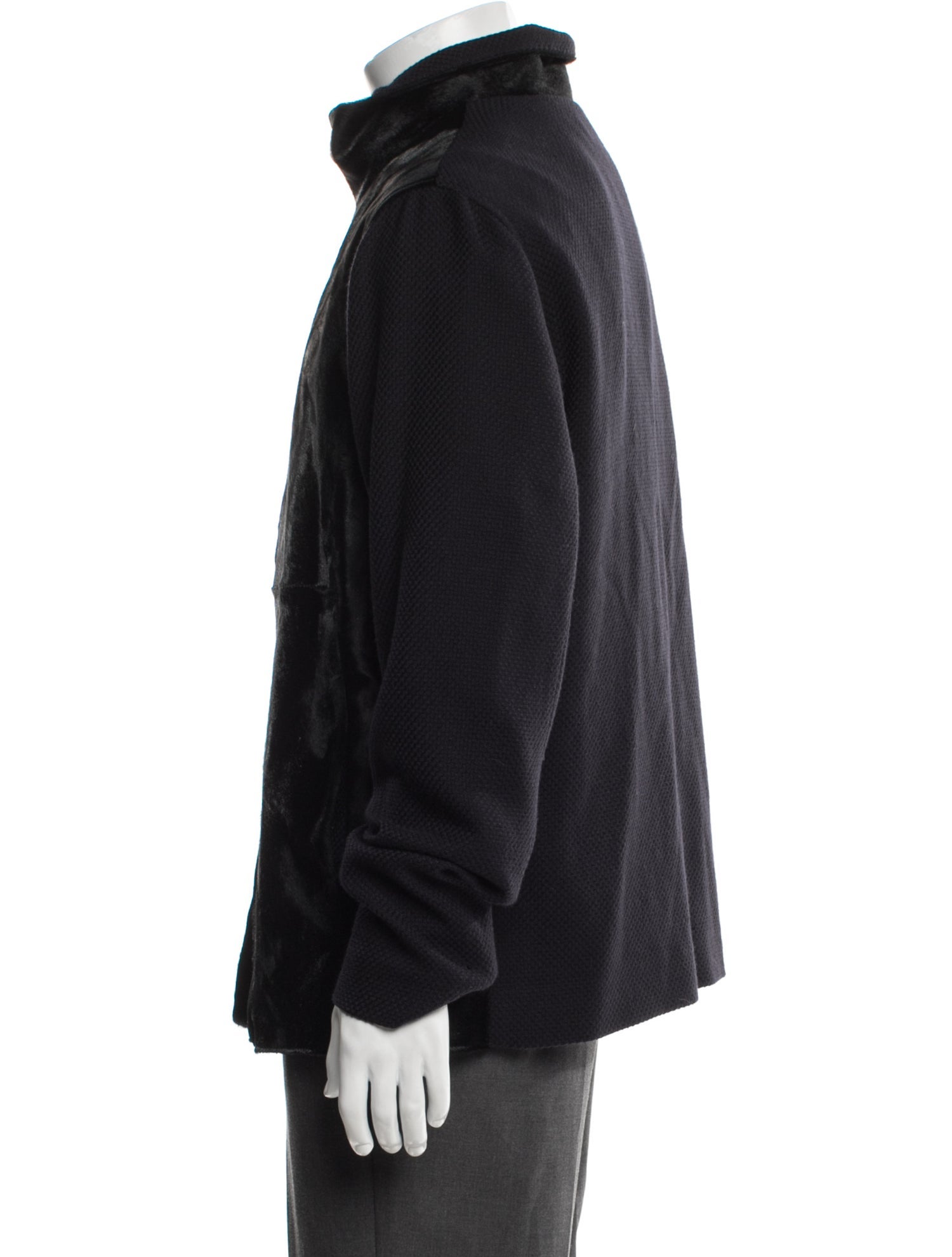 Emporio Armani Wool Colorblock Pattern Jacket