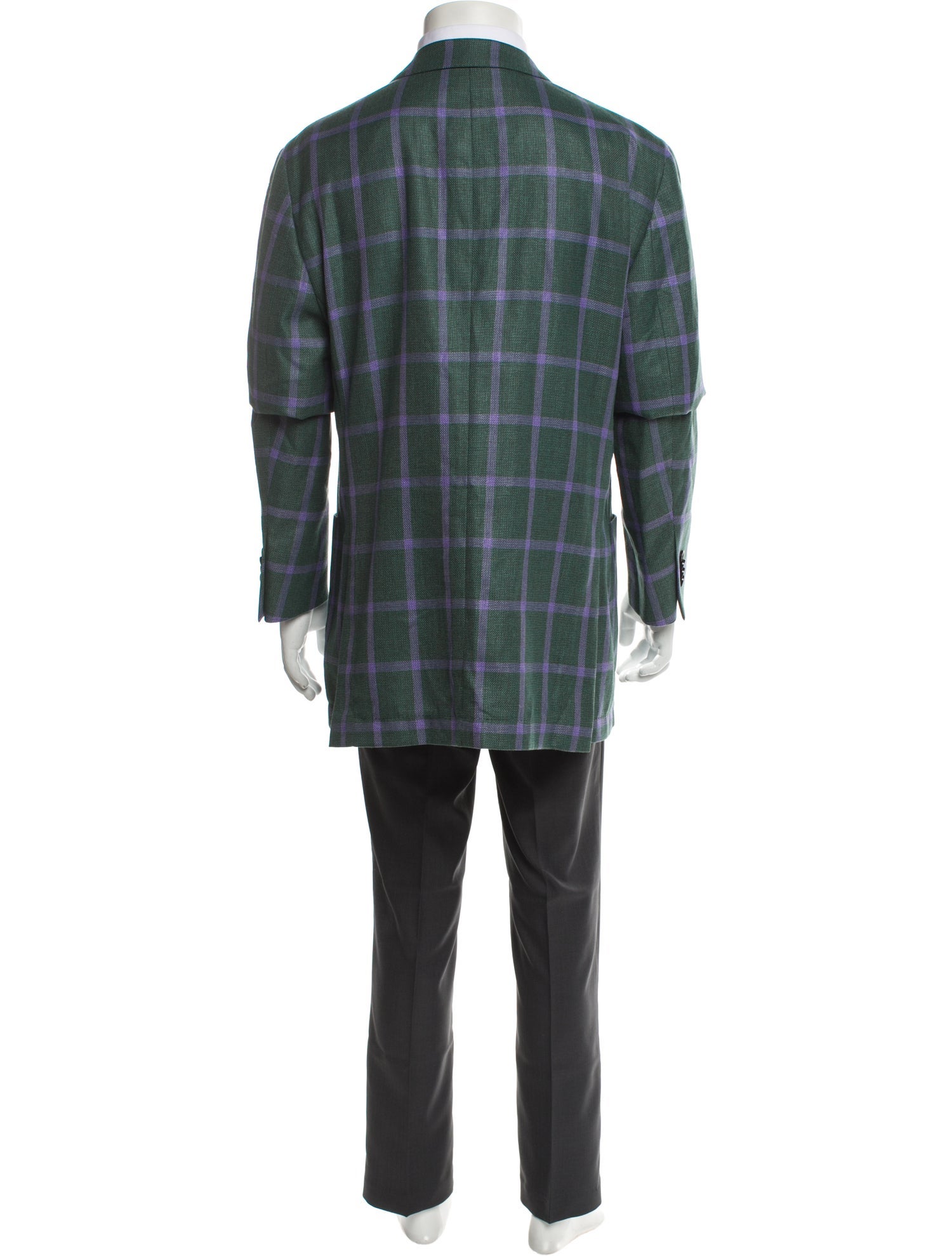 Empire Silver Plaid Print Blazer