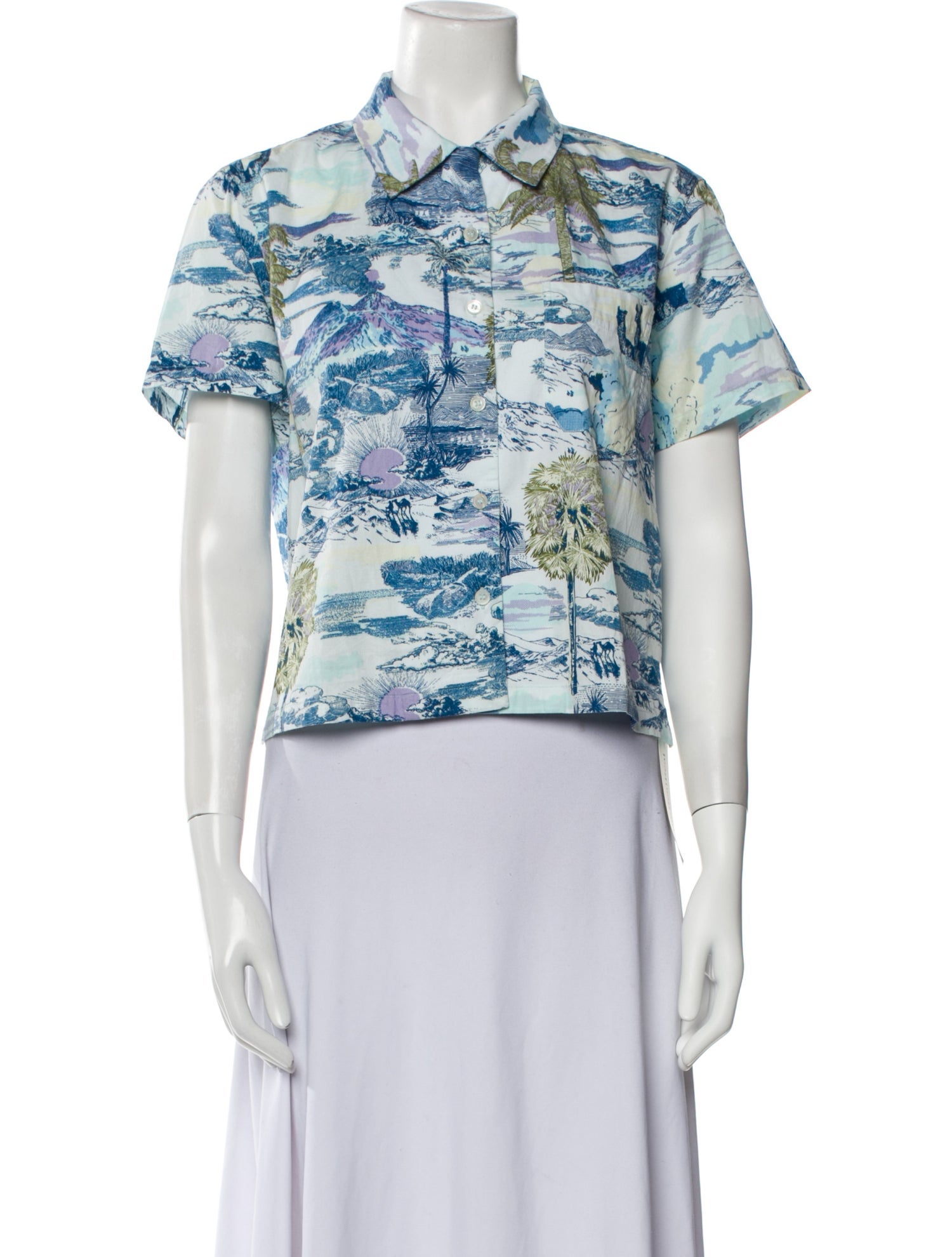 Emporio Sireneuse Printed Short Sleeve Polo