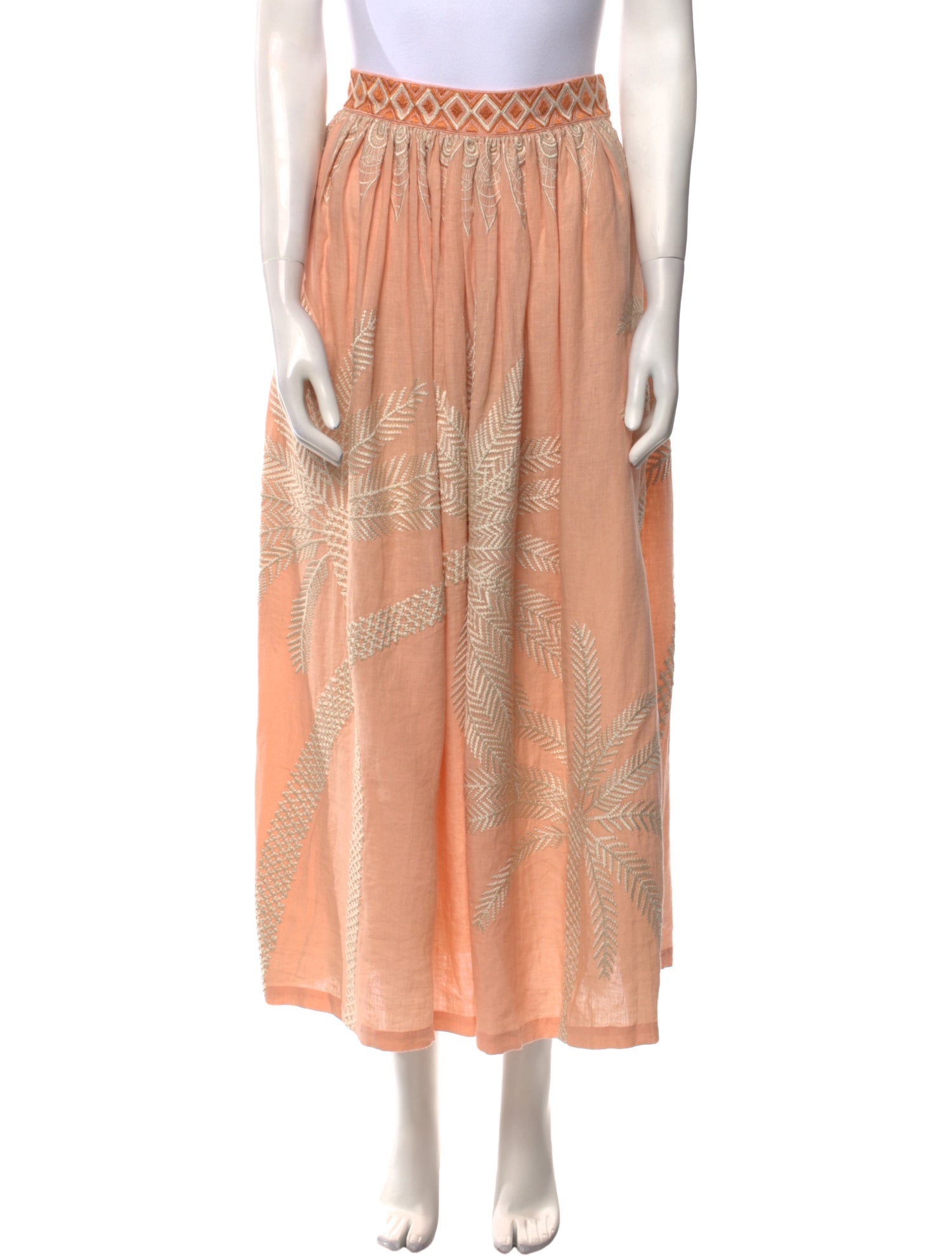 Emporio Sireneuse Linen Midi Length Skirt