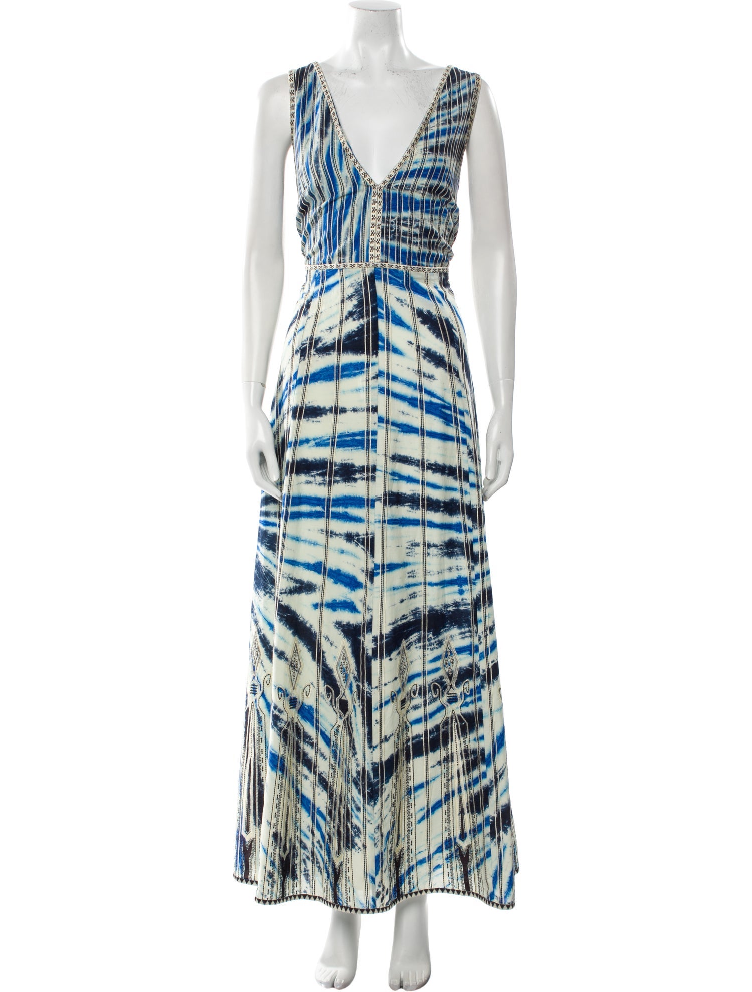 Emporio Sireneuse Tie-Dye Print Long Dress w/ Tags