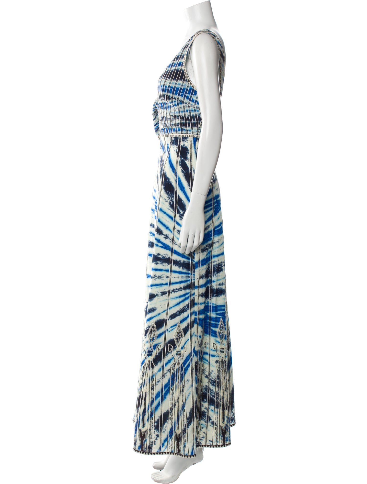 Emporio Sireneuse Tie-Dye Print Long Dress w/ Tags
