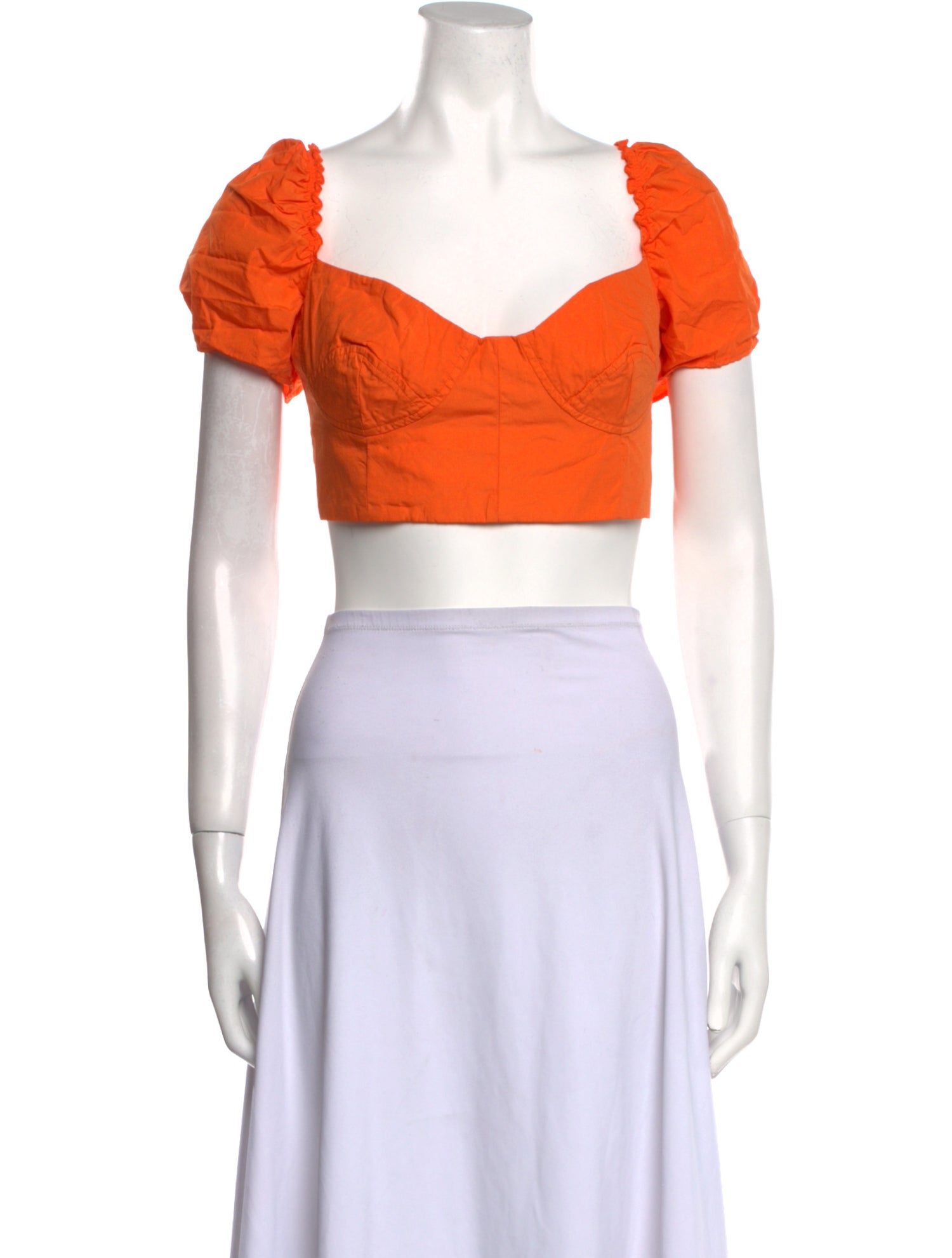 Emporio Sireneuse Square Neckline Short Sleeve Crop Top w/ Tags