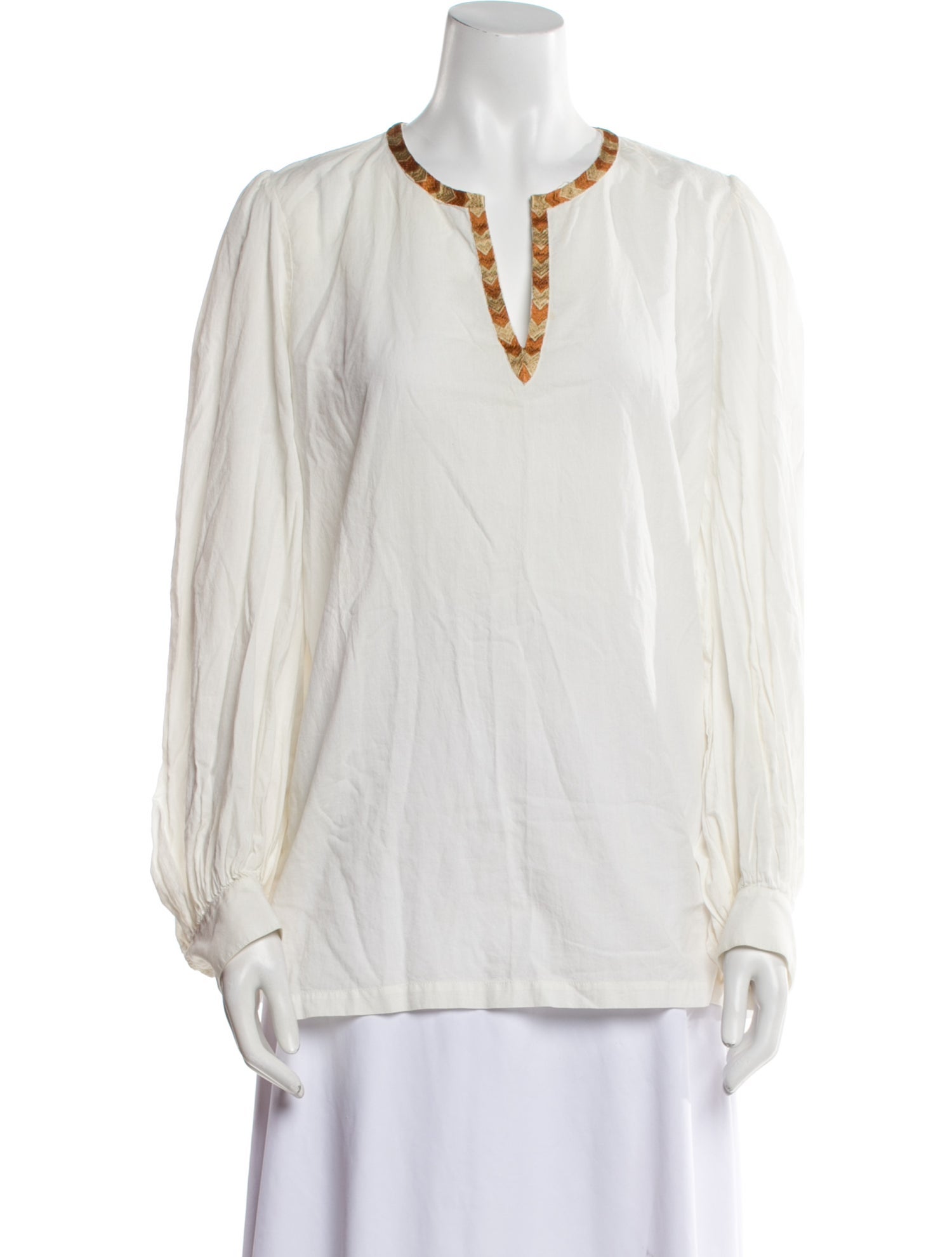 Emporio Sireneuse V-Neck Long Sleeve Blouse