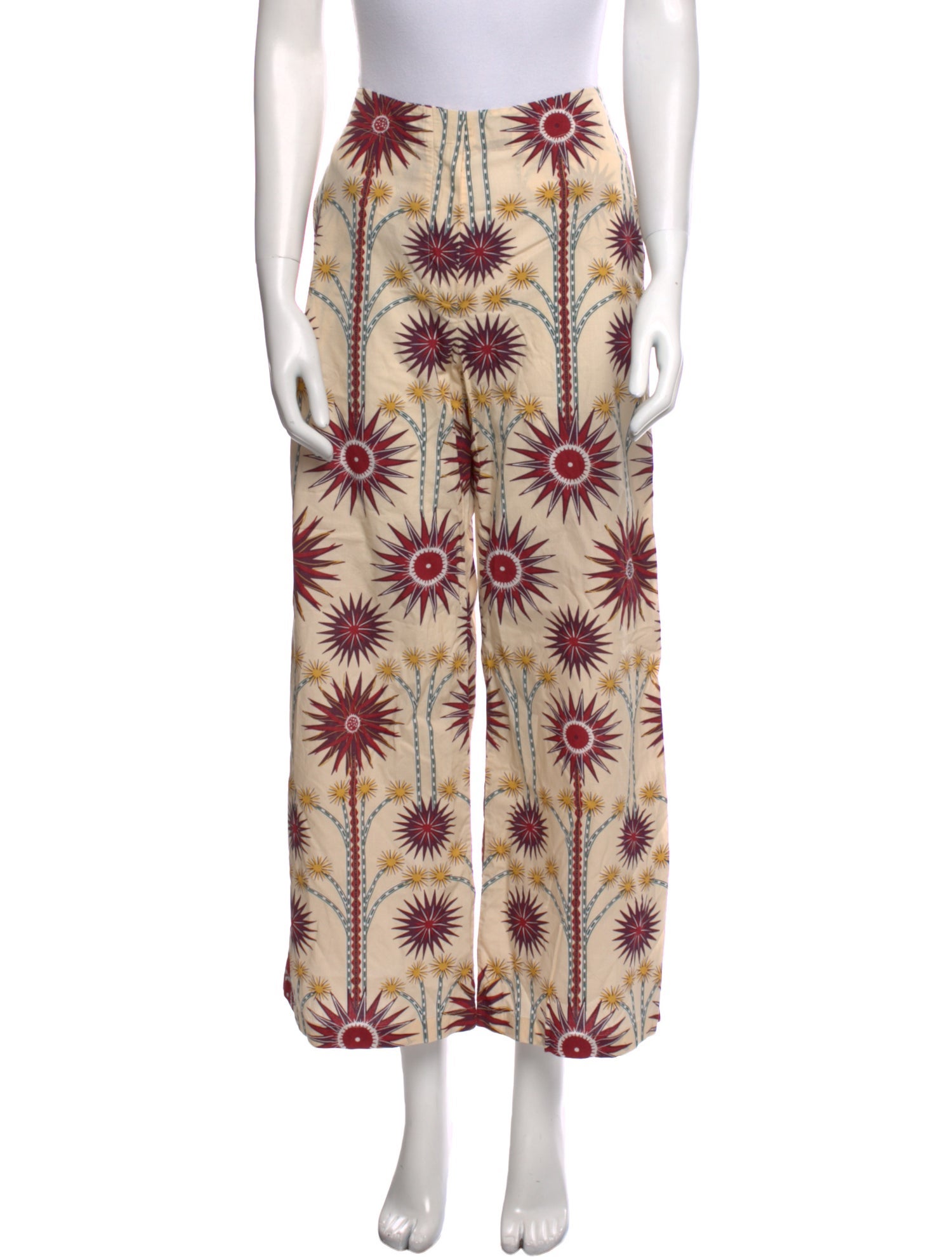 Emporio Sireneuse Floral Print Wide Leg Pants