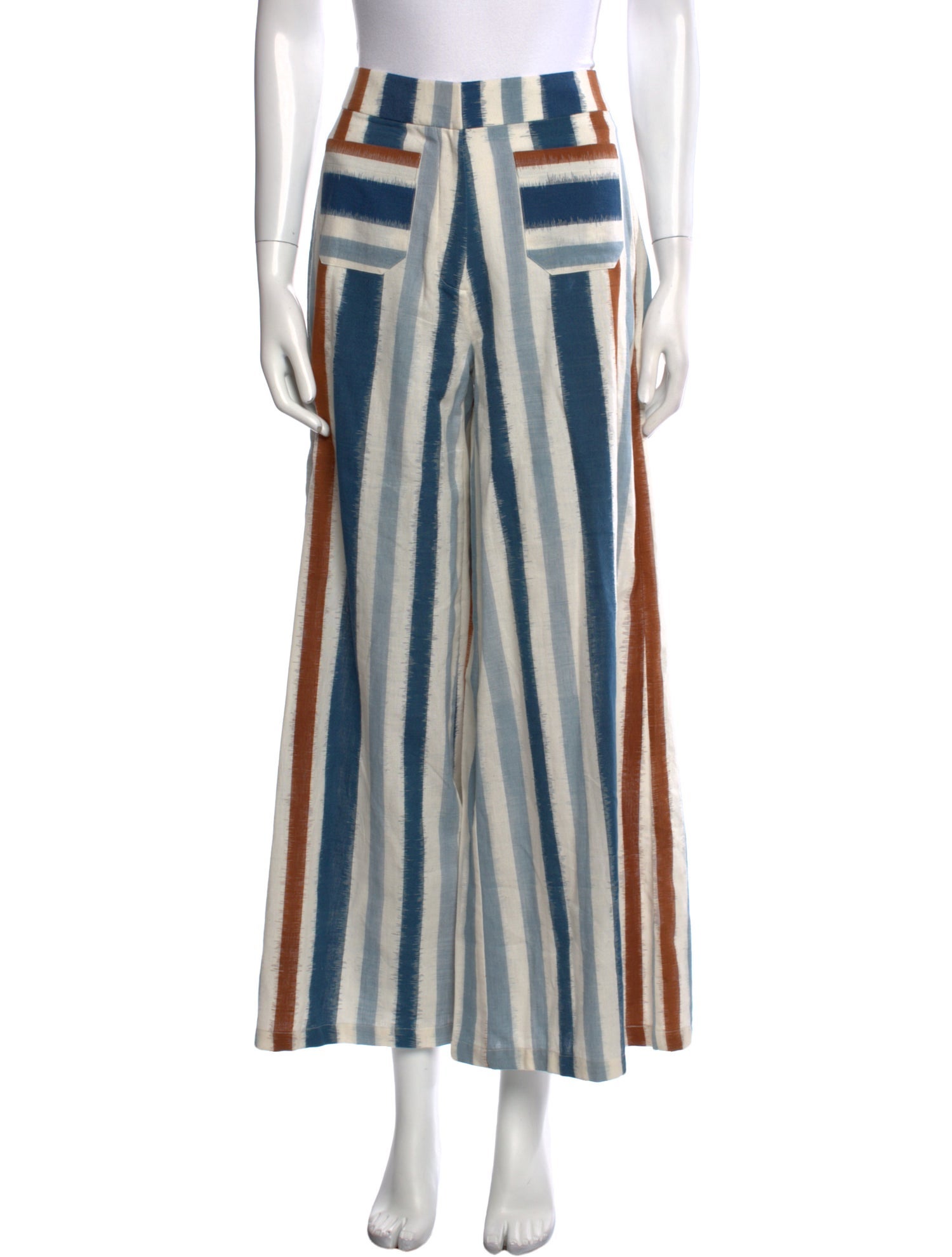 Emporio Sireneuse Striped Wide Leg Pants