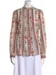 Emporio Sireneuse Floral Print Mock Neck Blouse