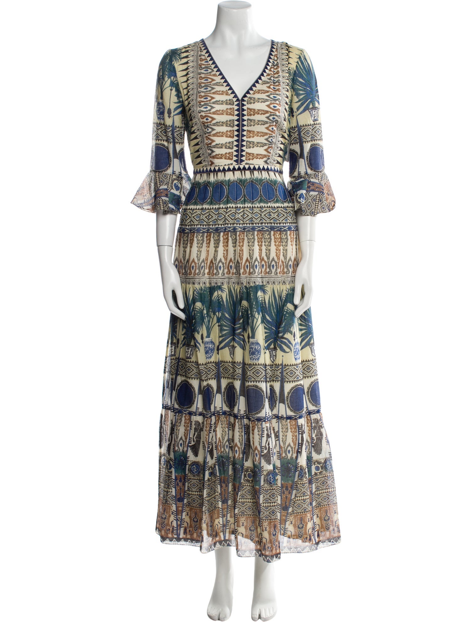 Emporio Sireneuse Printed Long Dress