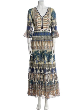 Emporio Sireneuse Printed Long Dress