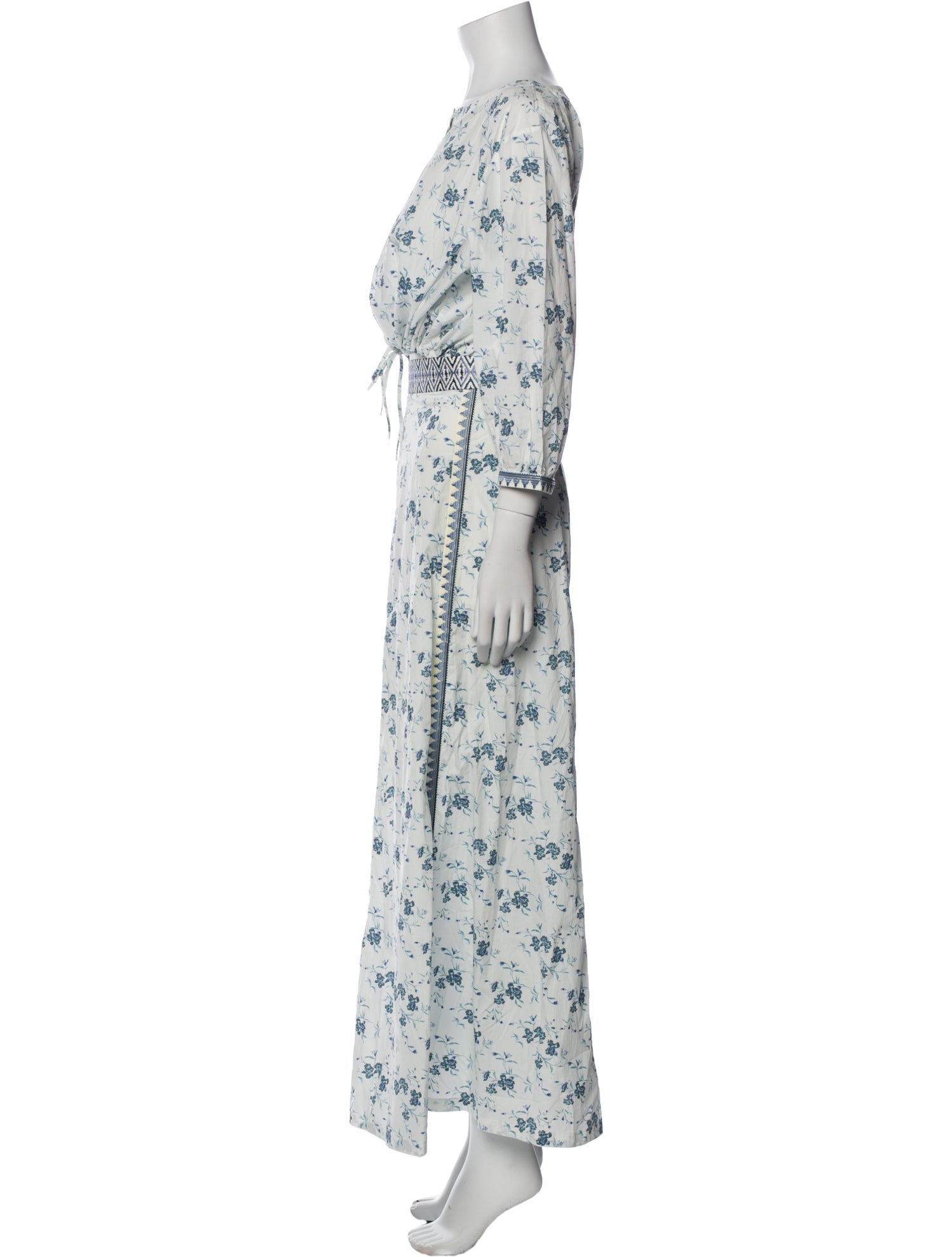 Emporio Sireneuse Floral Print Embroidered Accent Skirt Set