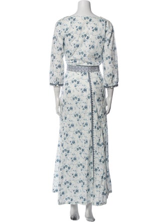 Emporio Sireneuse Floral Print Embroidered Accent Skirt Set