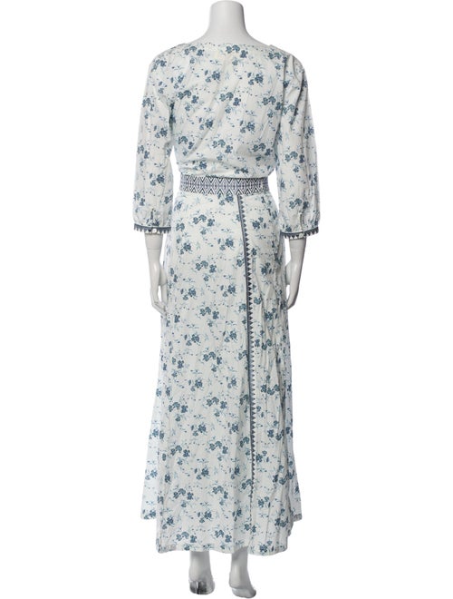 Emporio Sireneuse Floral Print Embroidered Accent Skirt Set