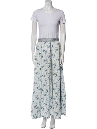 Emporio Sireneuse Floral Print Embroidered Accent Skirt Set