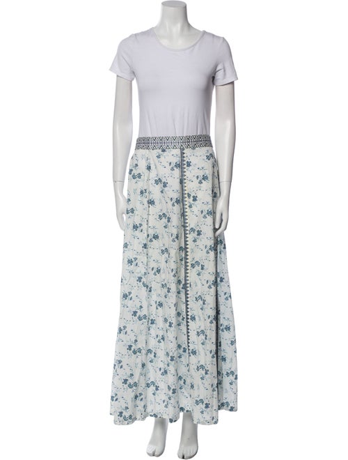 Emporio Sireneuse Floral Print Embroidered Accent Skirt Set