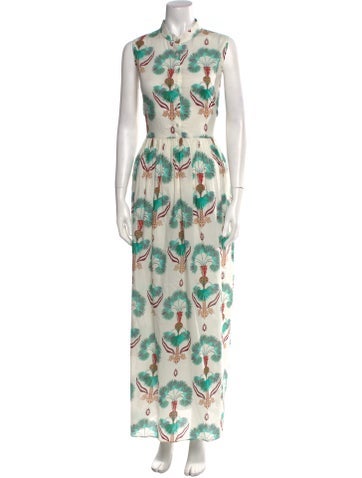 Pre-owned Emporio Sireneuse Floral Print Long Dress W/ Tags In Multi