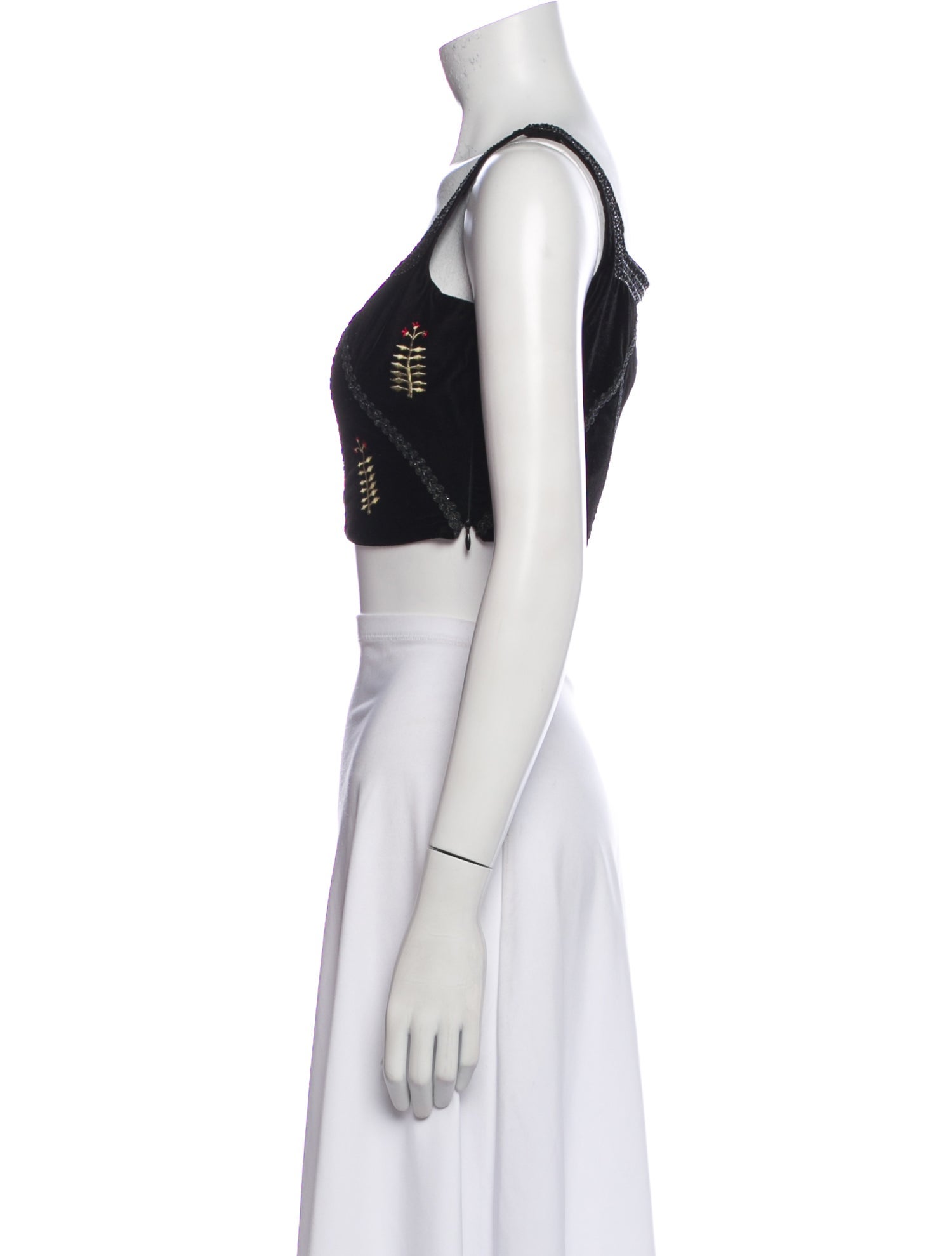 Emporio Sireneuse Printed Square Neckline Crop Top